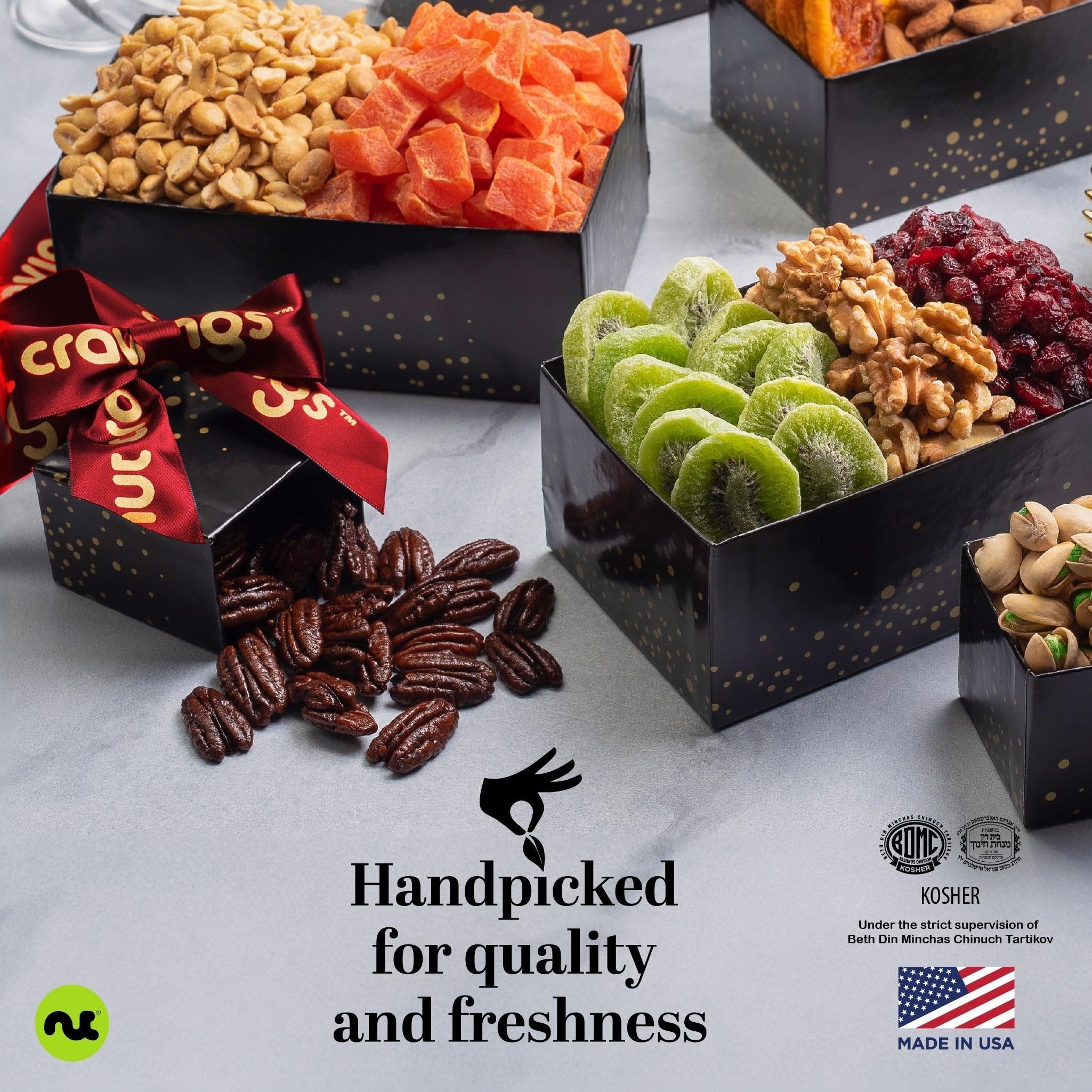 Red Ribbon Holiday Fruit & Nut Tower NCG100026