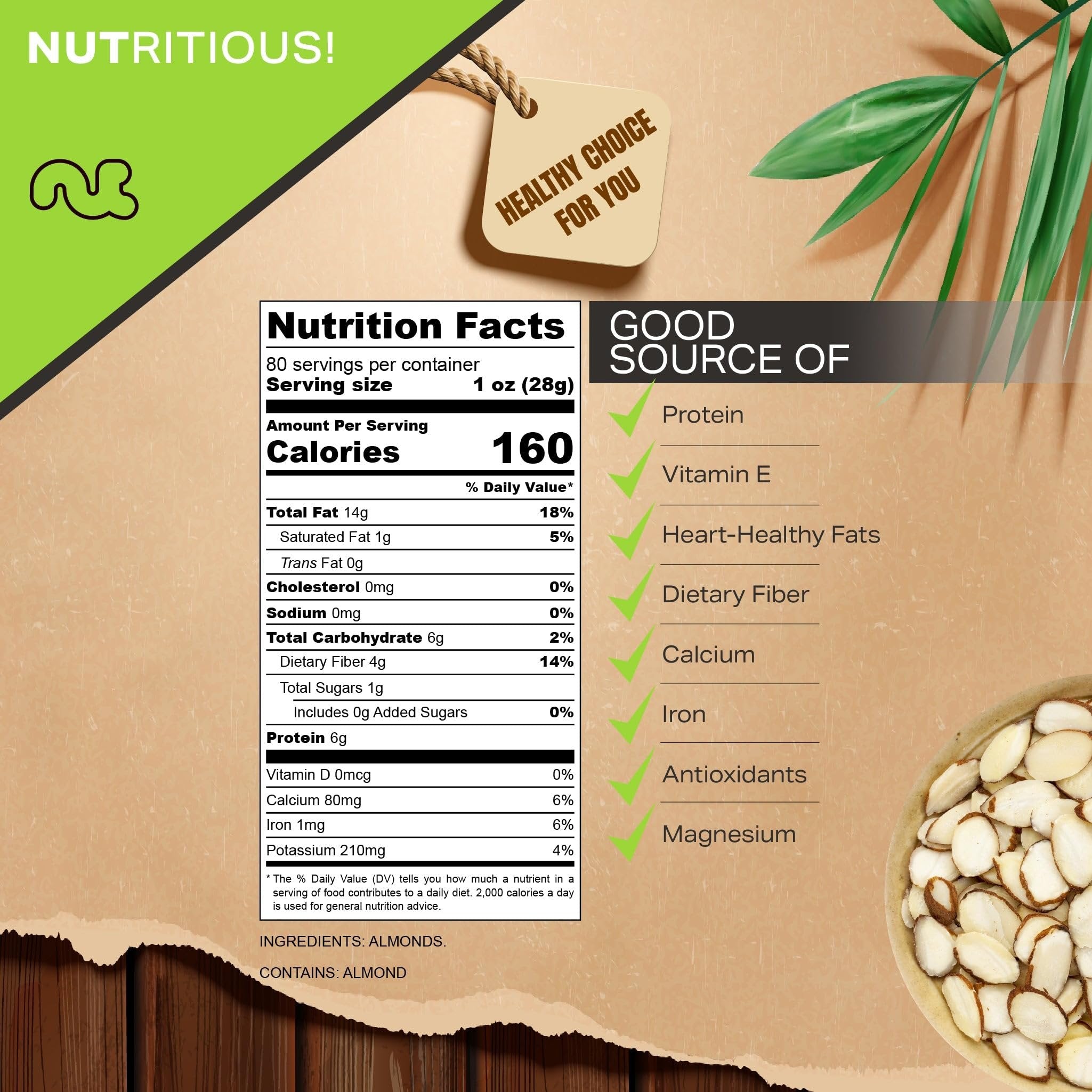 Raw Natural Sliced Almonds