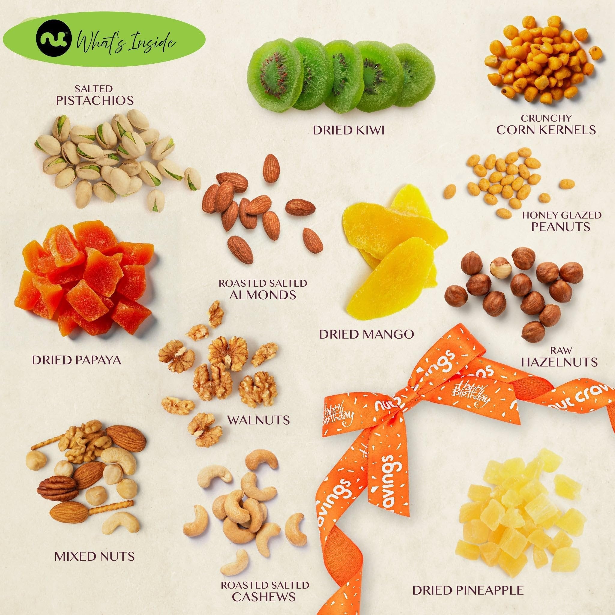 Birthday Dried Fruit & Mixed Nuts Gift Basket NCG100068