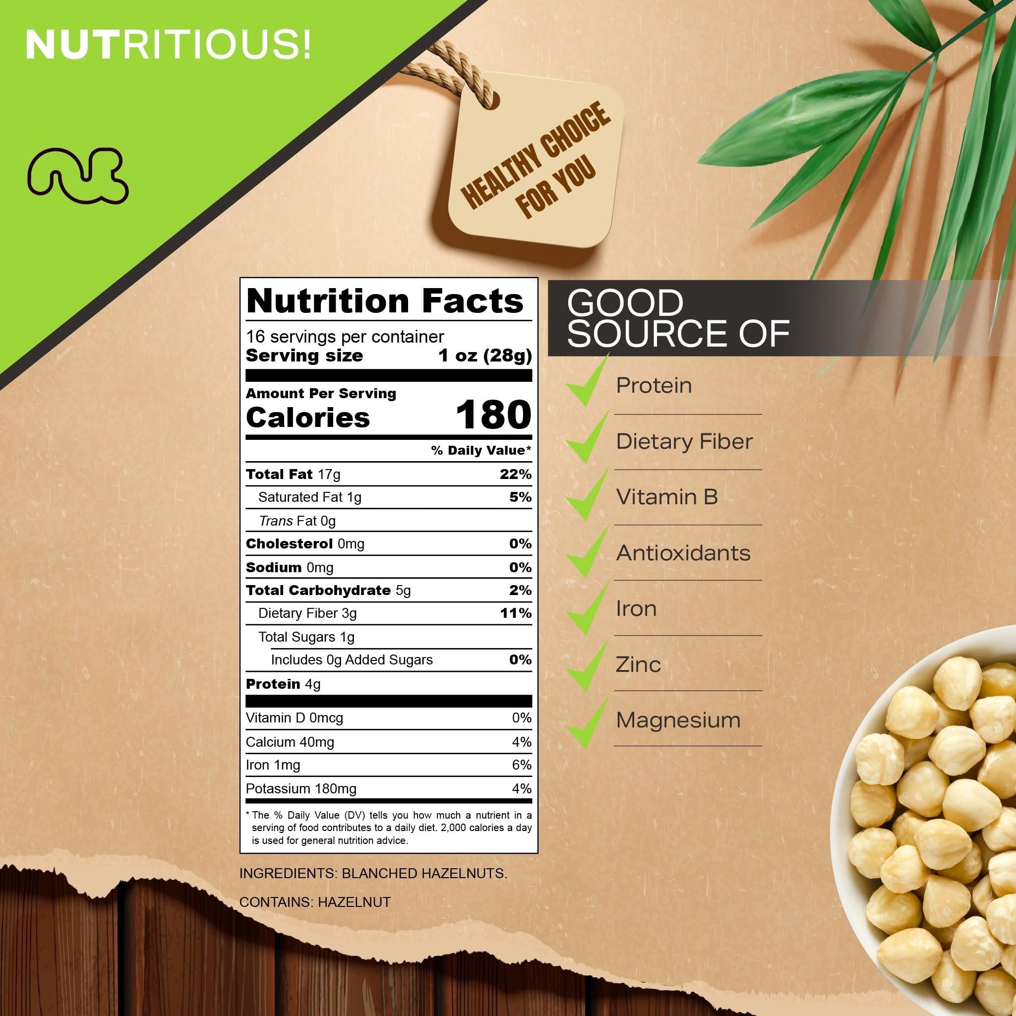 Raw Blanched Hazelnuts