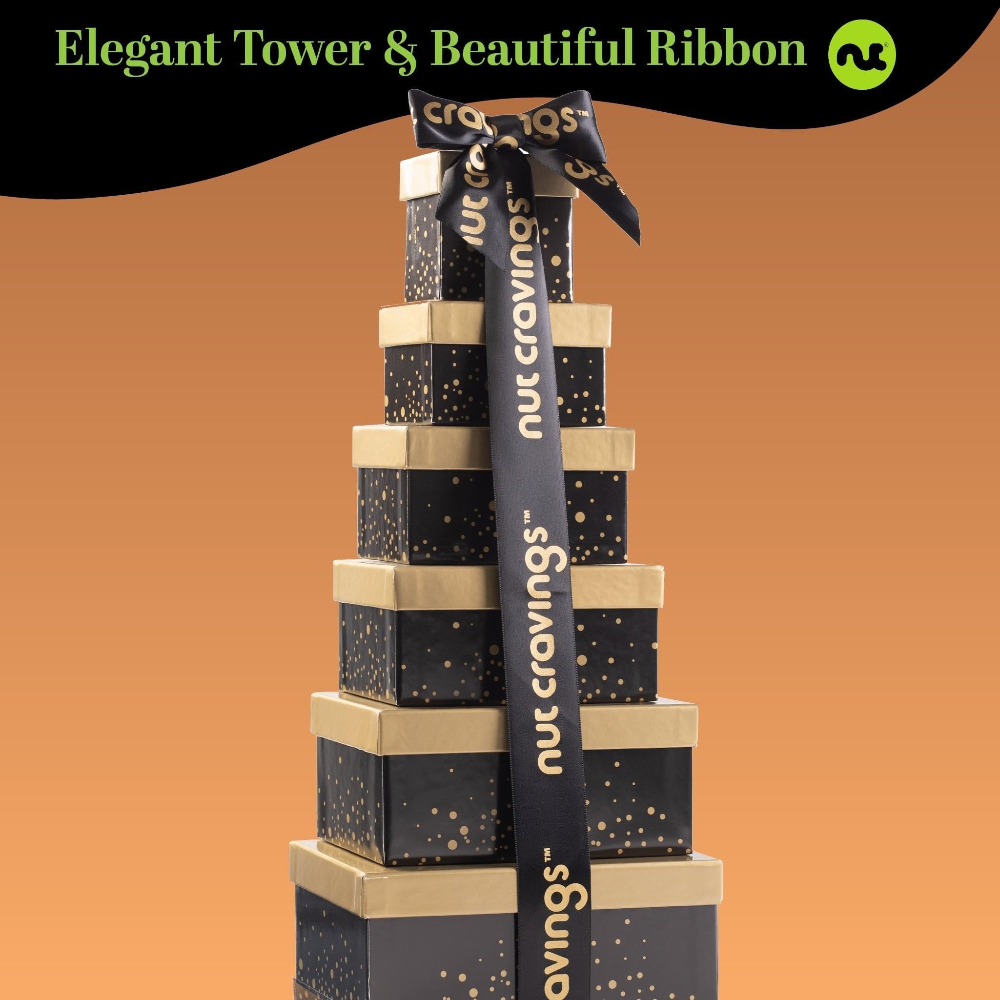 Happy Holiday Nut and Fruit Gift Tower NCG100044