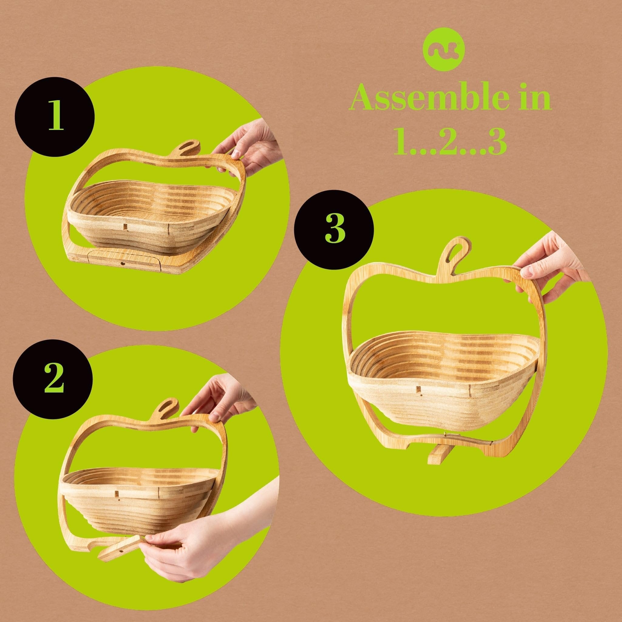 Fruit Wooden Apple-Shaped Gift Basket NCG100066