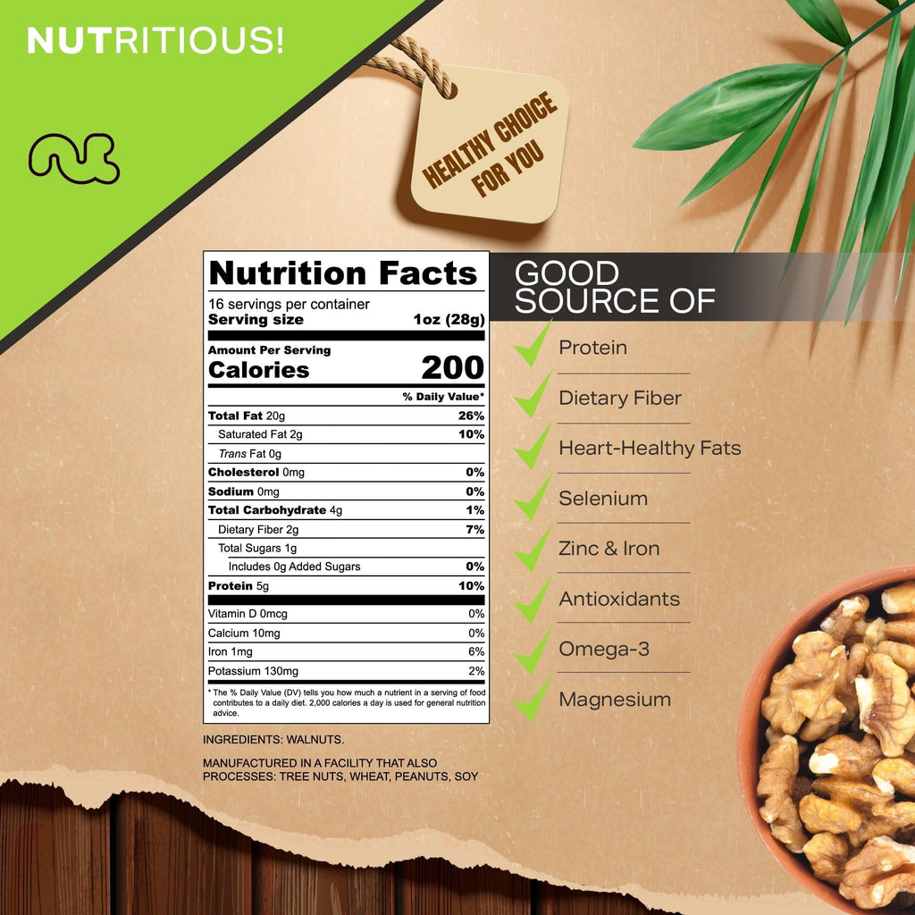Raw Walnuts Halves & Pieces
