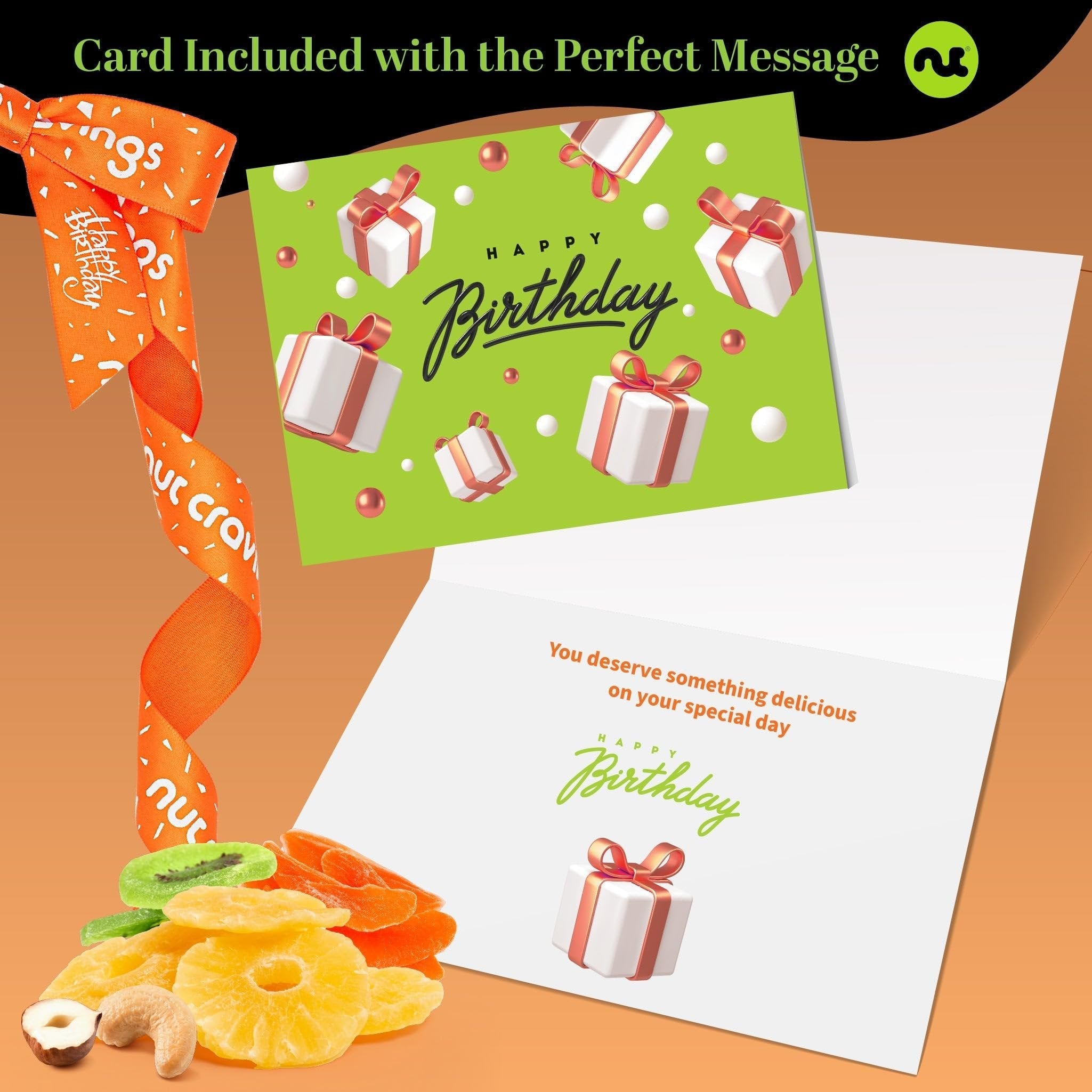 Birthday Dried Fruit & Mixed Nuts Gift Basket NCG100068