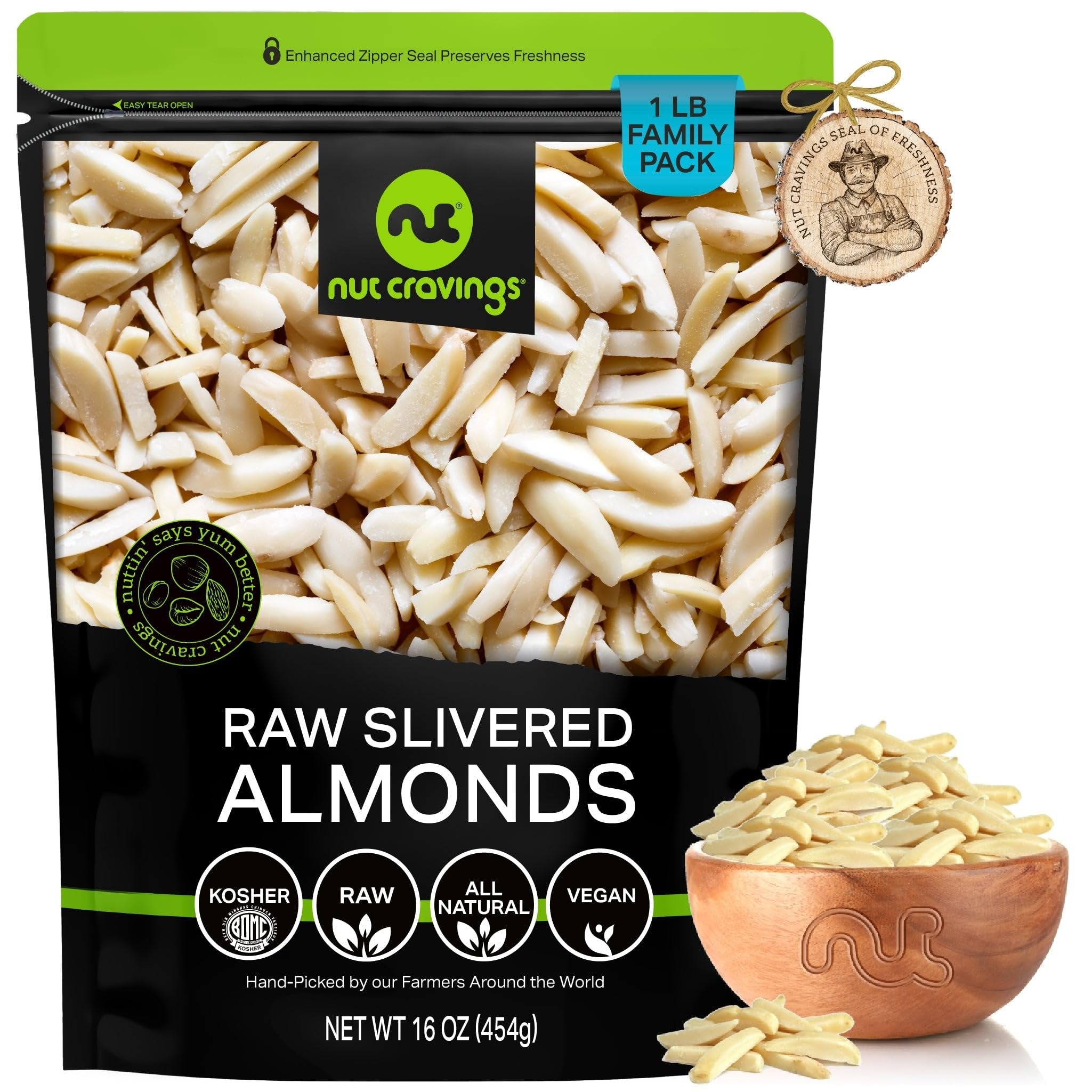 Raw Slivered Almonds, Unsalted