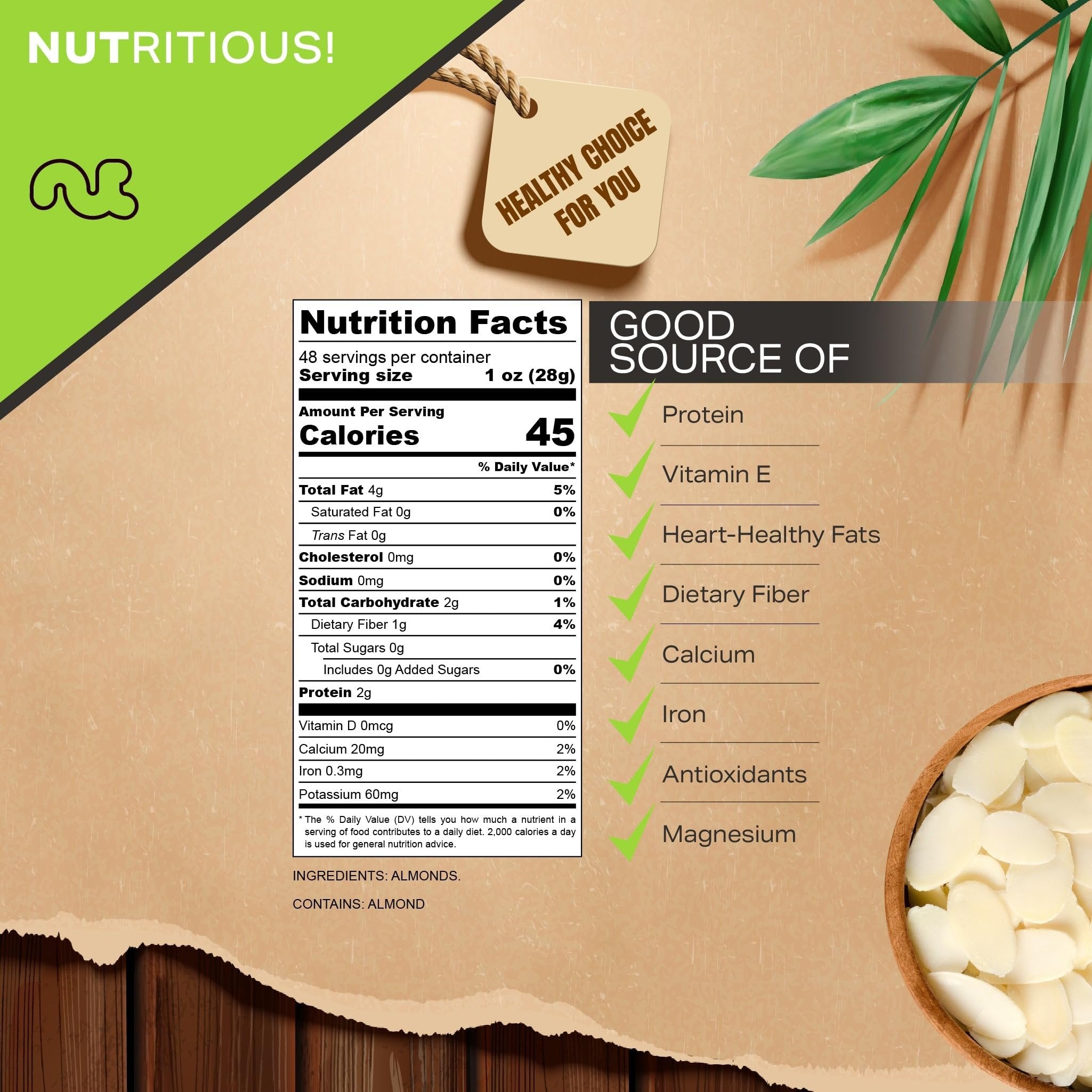 Raw Sliced Blanched Almonds