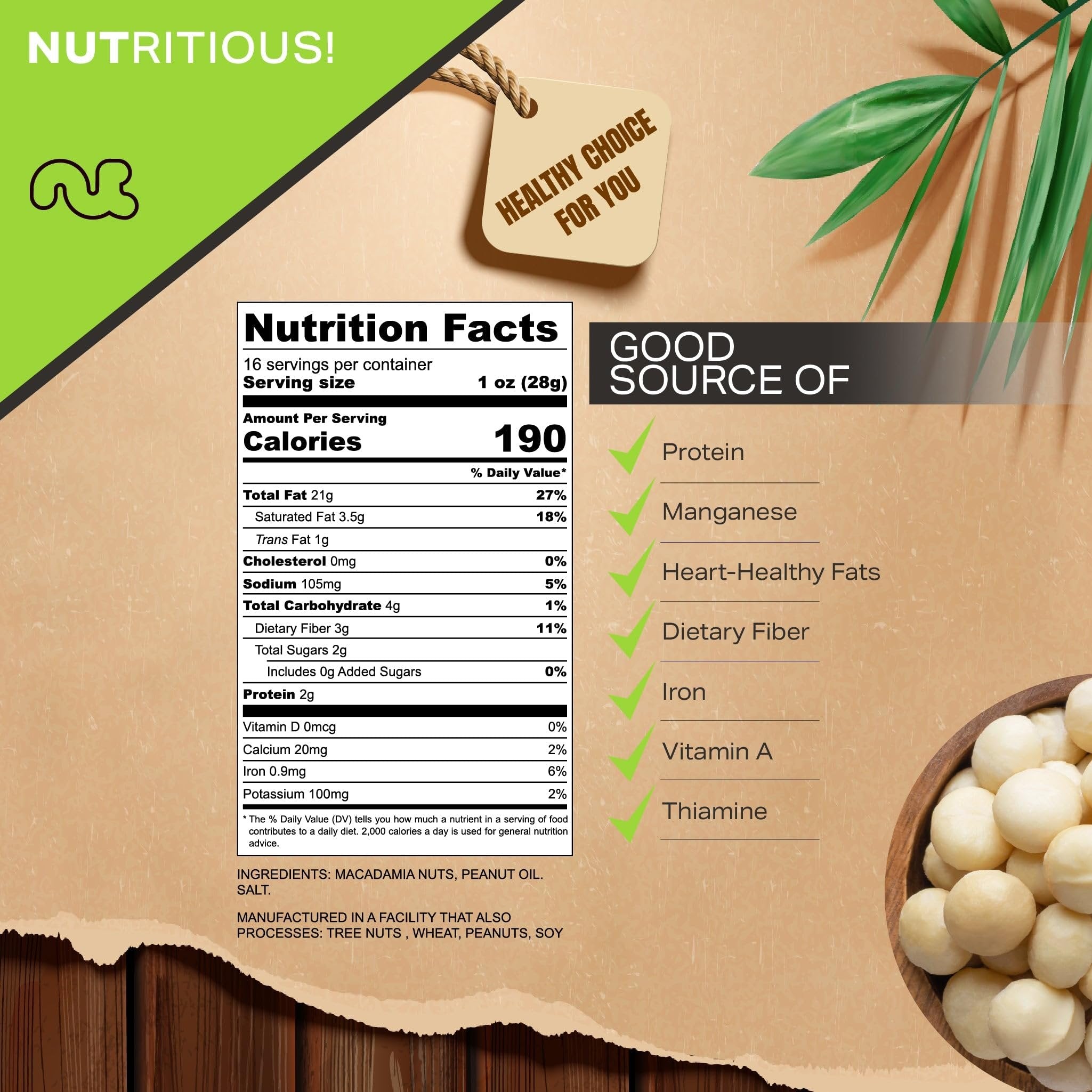 Roasted Salted  Macadamia Nuts