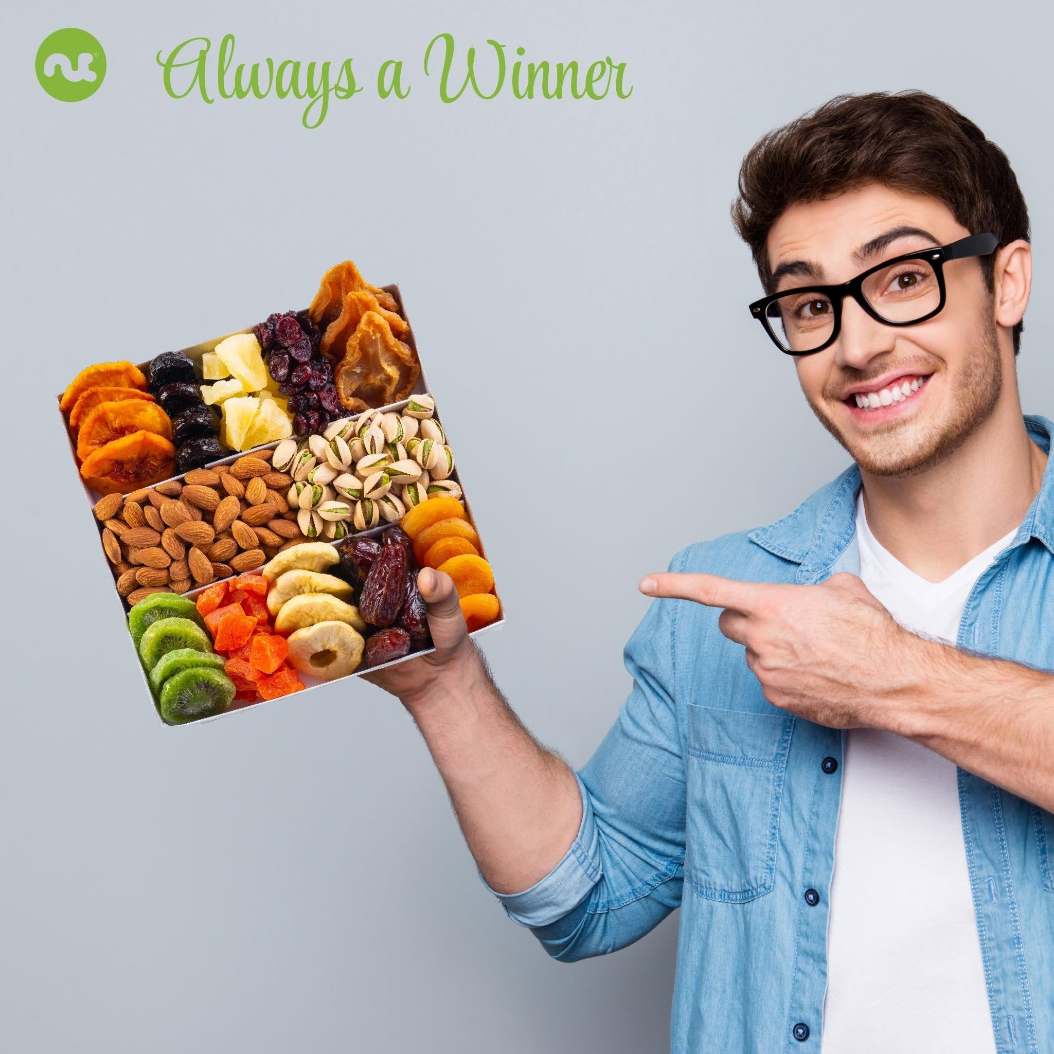 Mixed Nuts & Fruits Sectional Gift Box NCG100013