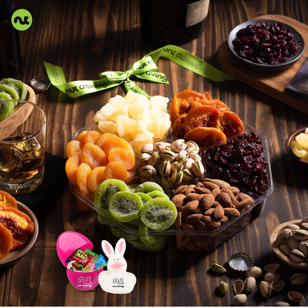 Easter Mixed Nuts & Dried Fruit Sectional Gift Box Large (Fun & Bunnies Included!)