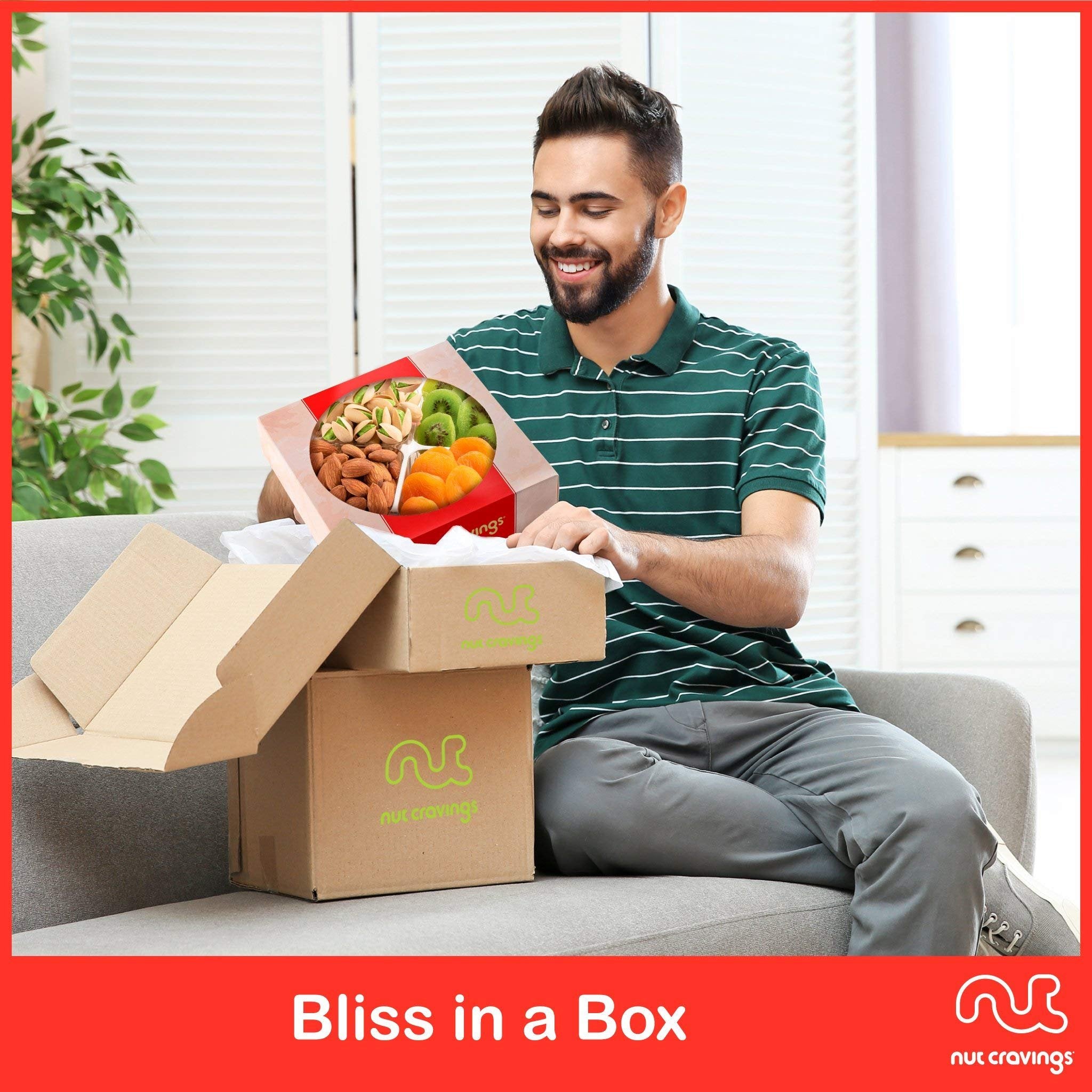 Red Box Nut & Fruit Sectional Tray Medium NCG100004