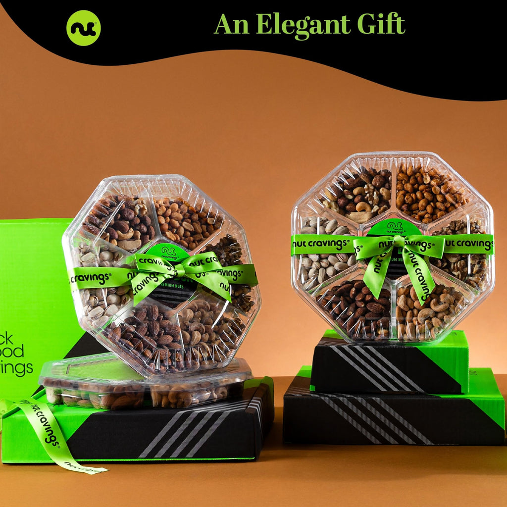 Green Ribbon Nut Sectional Tray Large NCG100056