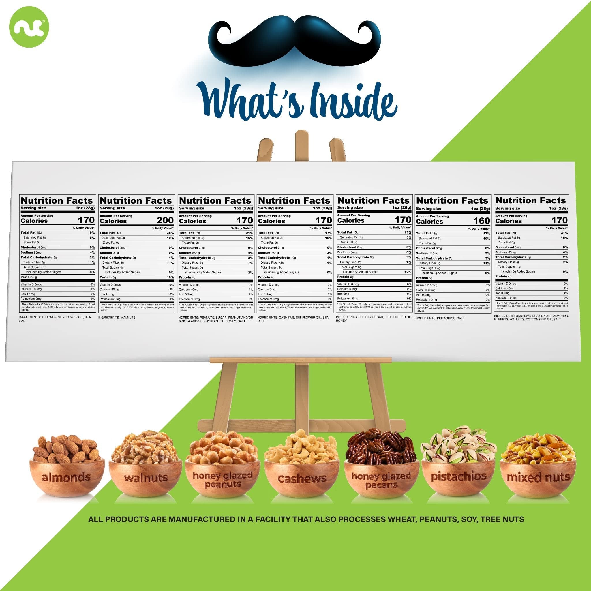 Fathers Day Nuts Gift Basket + Wine Corkscrew Gift For Dad