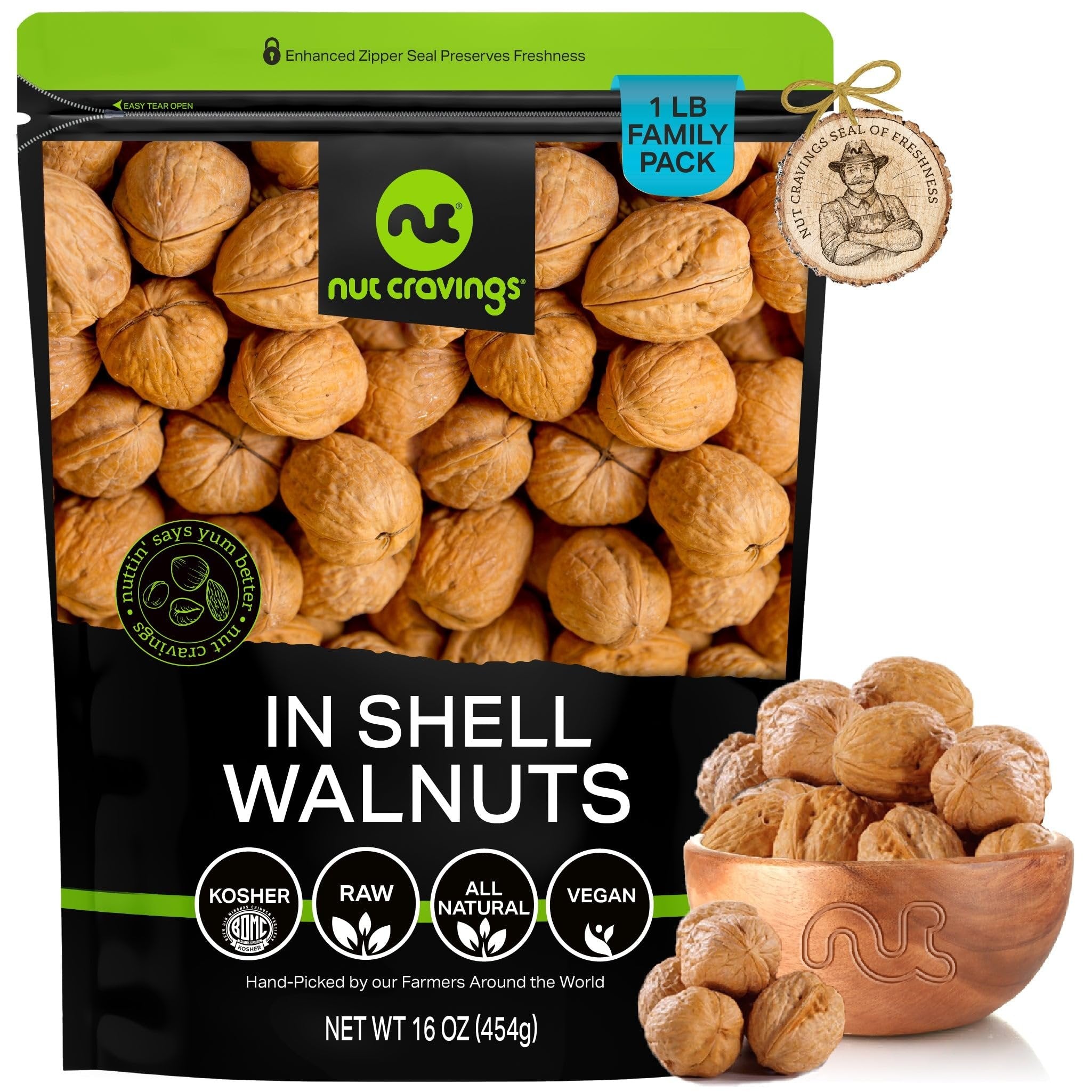 Raw Walnuts In Shell