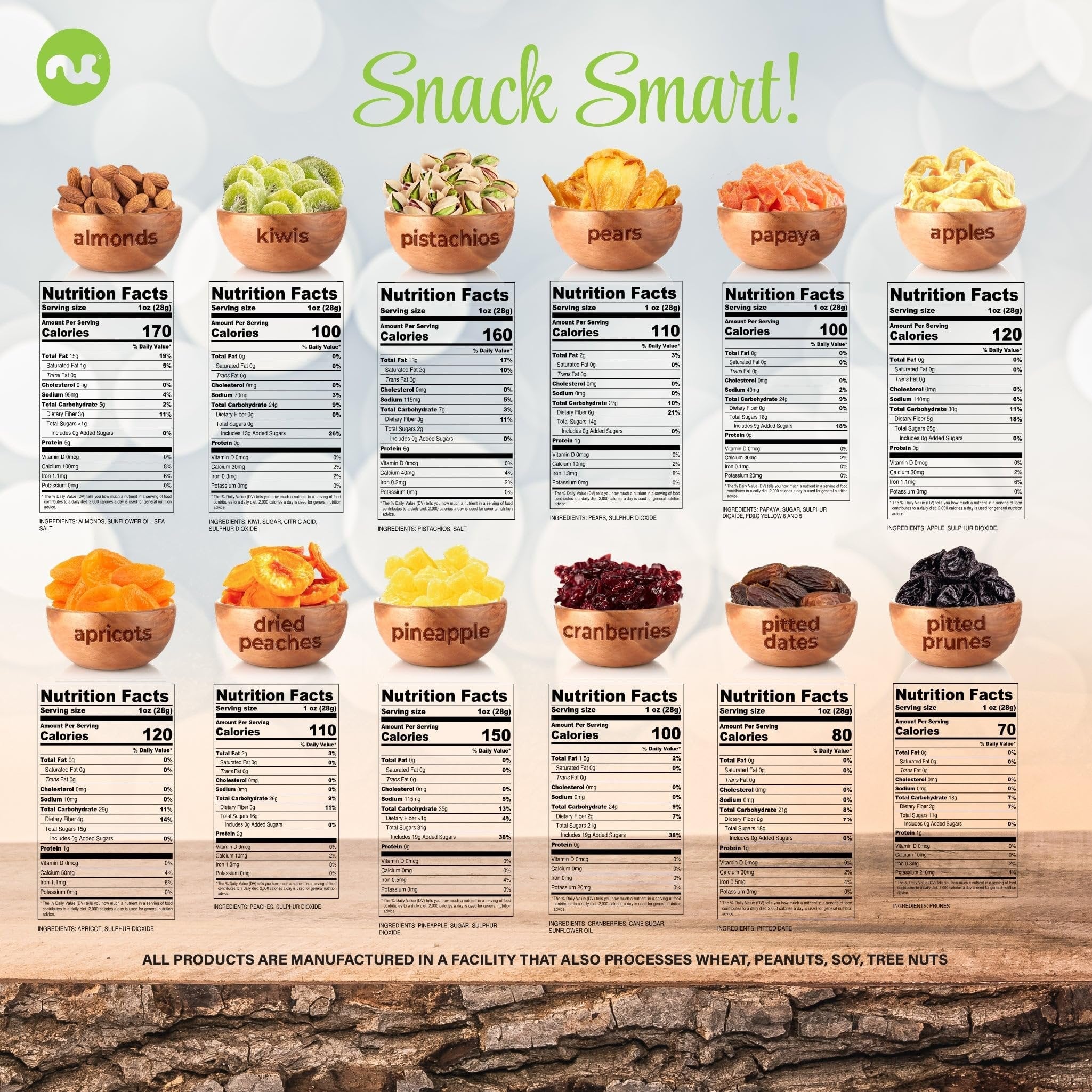 Mixed Nuts & Fruits Sectional Gift Box NCG100013