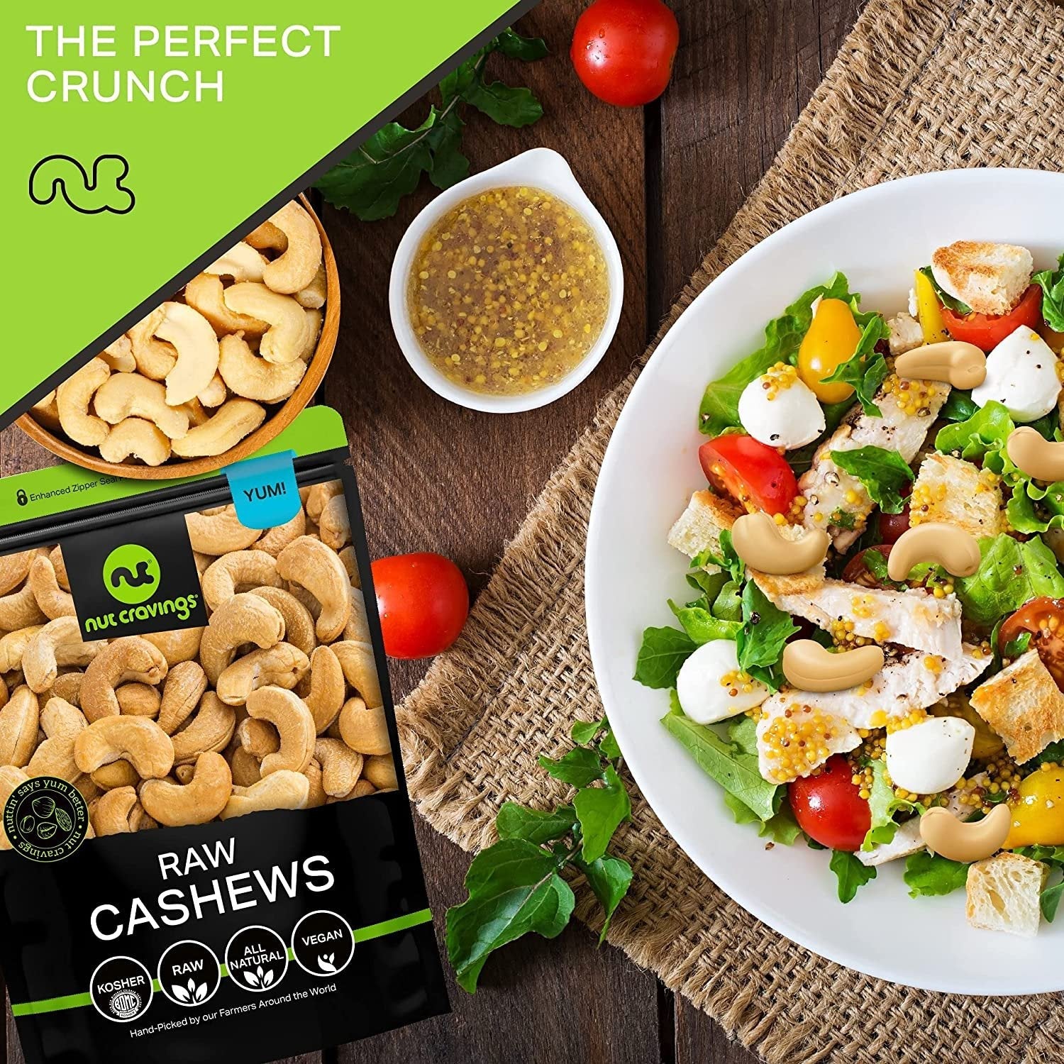 Raw Whole Cashews, Unsalted, Shelled