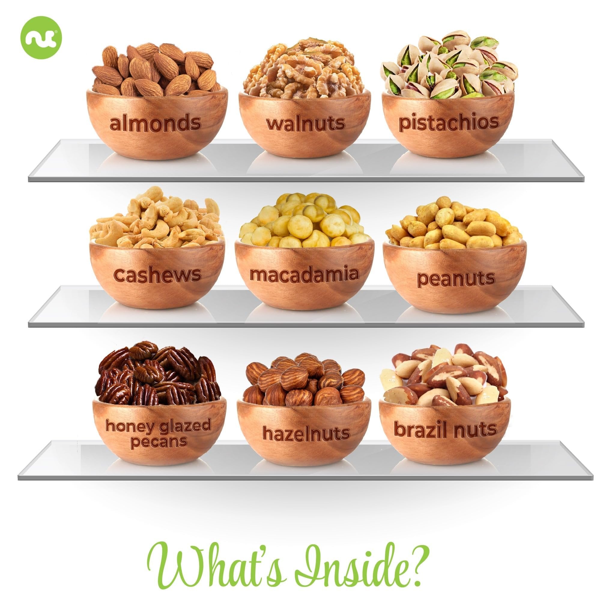 White Mixed Nuts Sectional Gift Box NCG100014