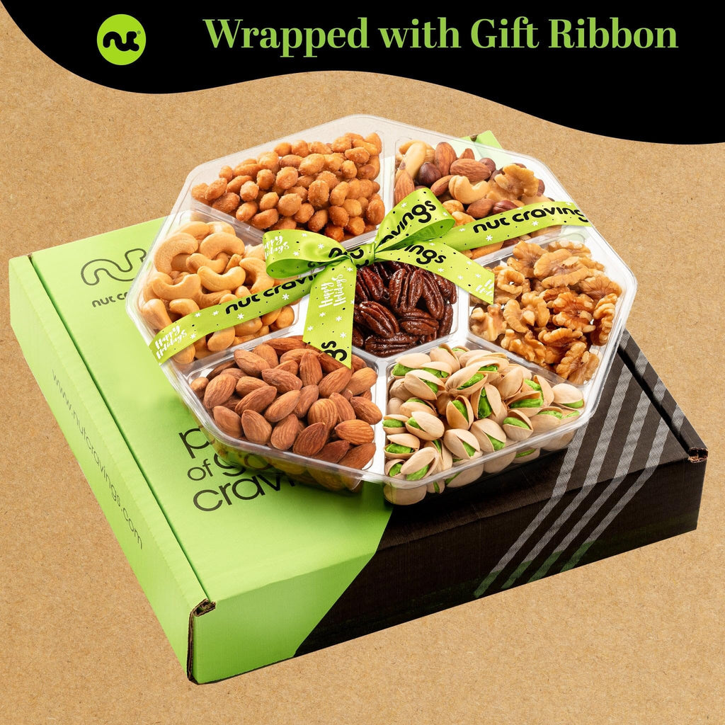 Happy Holidays Mixed Nuts Sectional Tray Large NCG100041