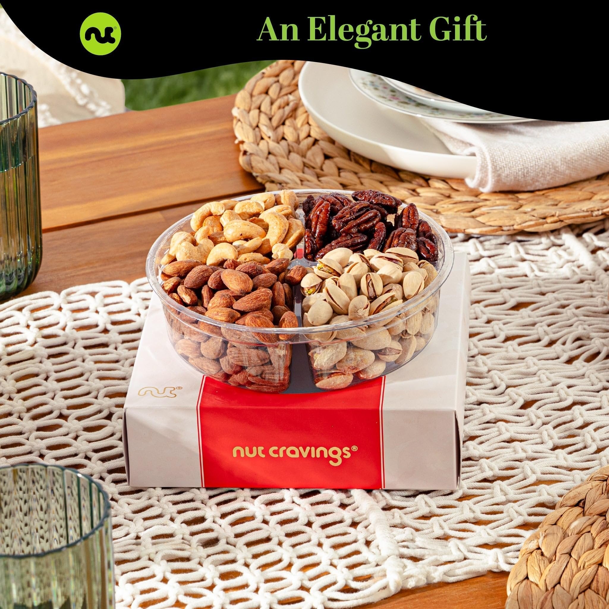 Red Box Nut Sectional Gift Tray Large NCG100001