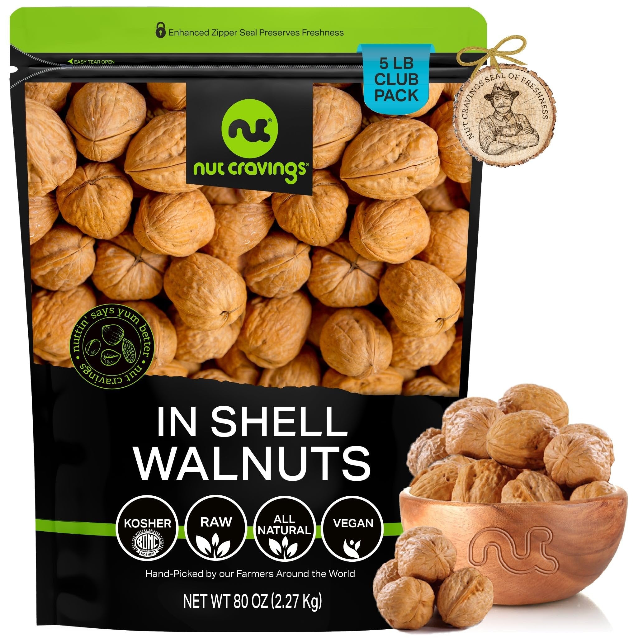 Raw Walnuts In Shell