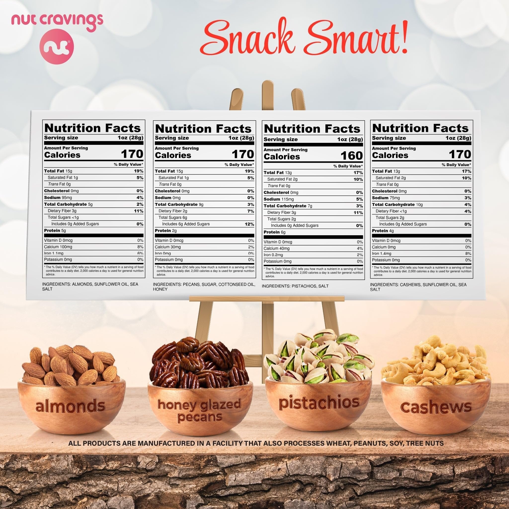 Nuts Gift Basket in Heart Box (4 Piece Assortment) NCG100052