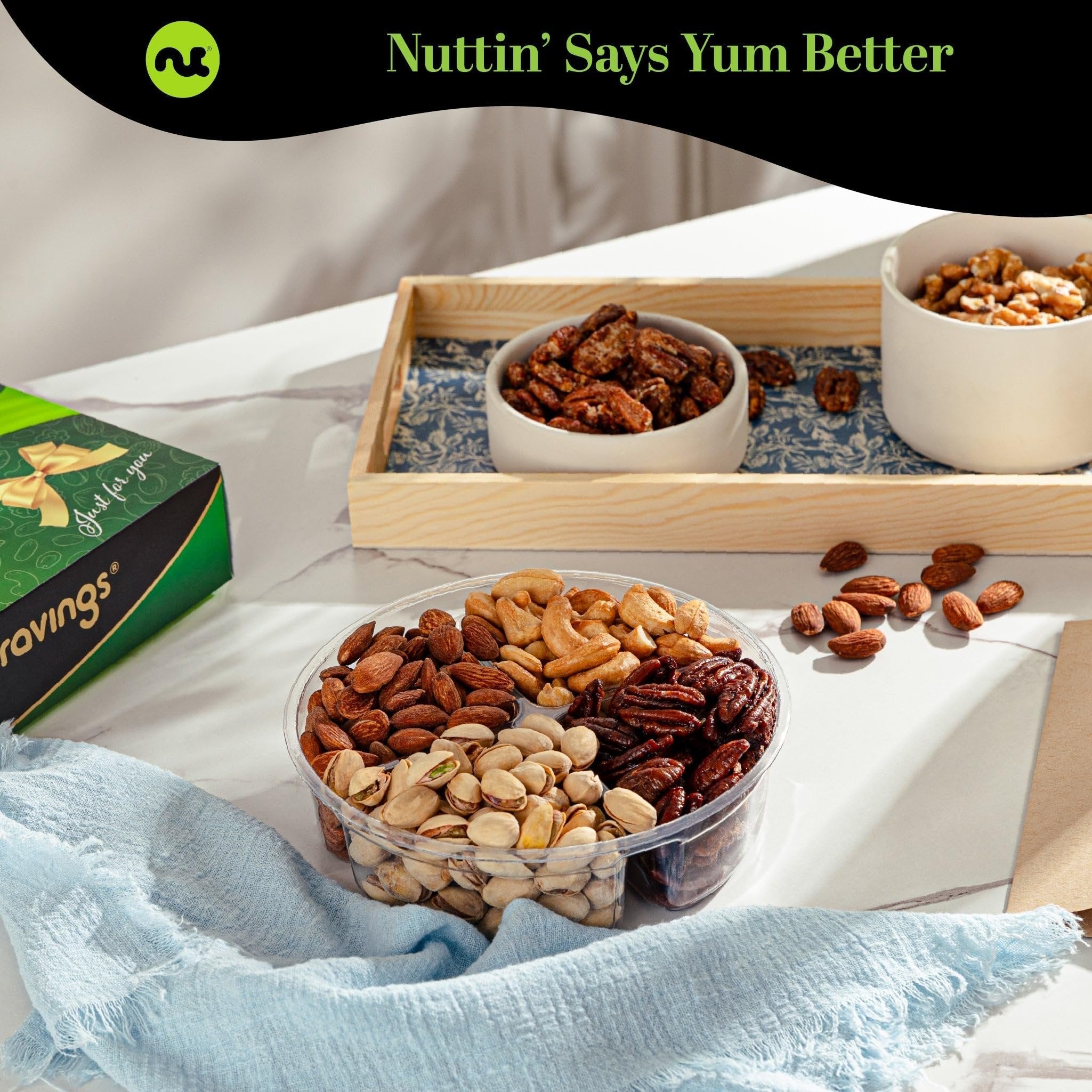 Green Box Nut Sectional Tray Medium NCG100038