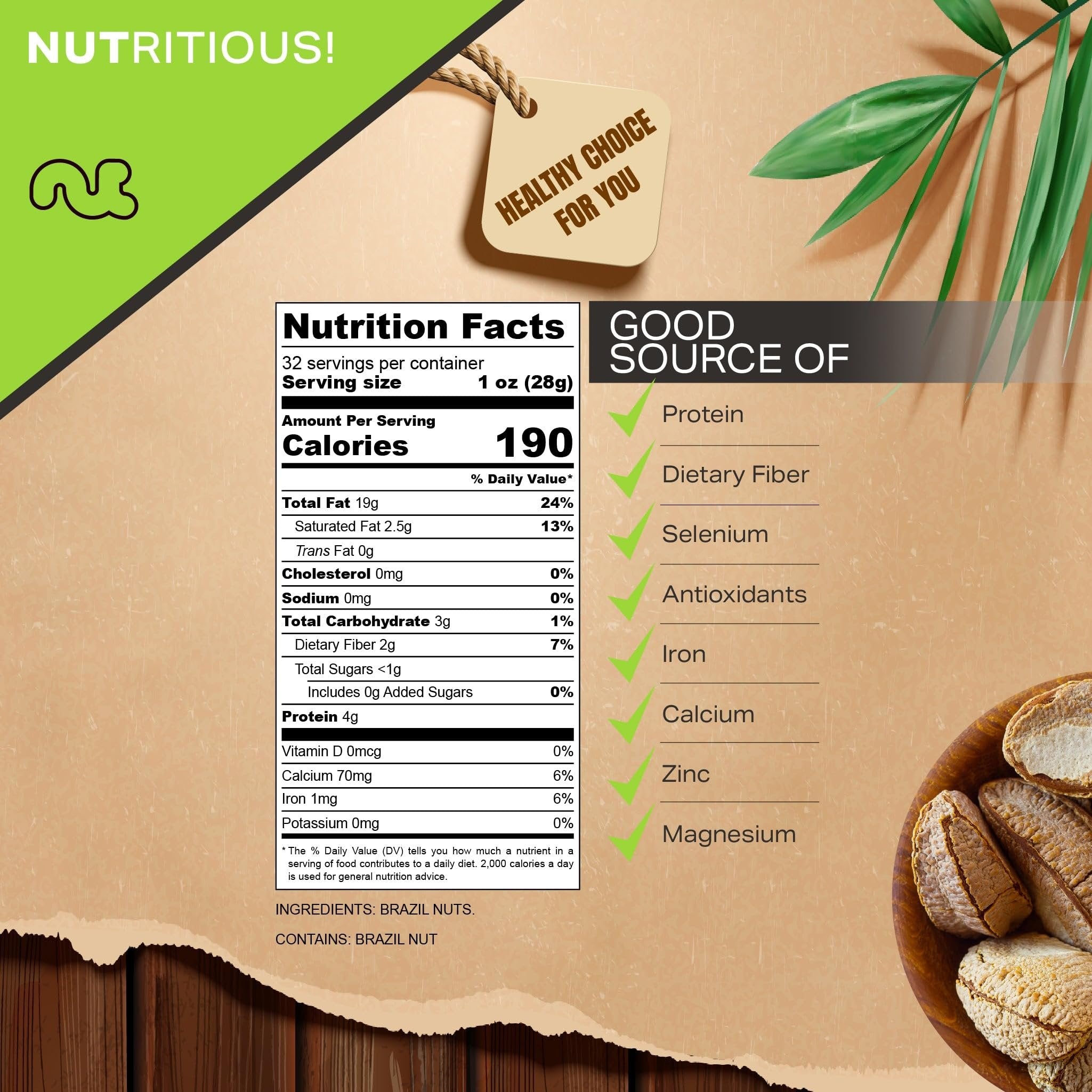 Raw Brazil Nuts In Shell