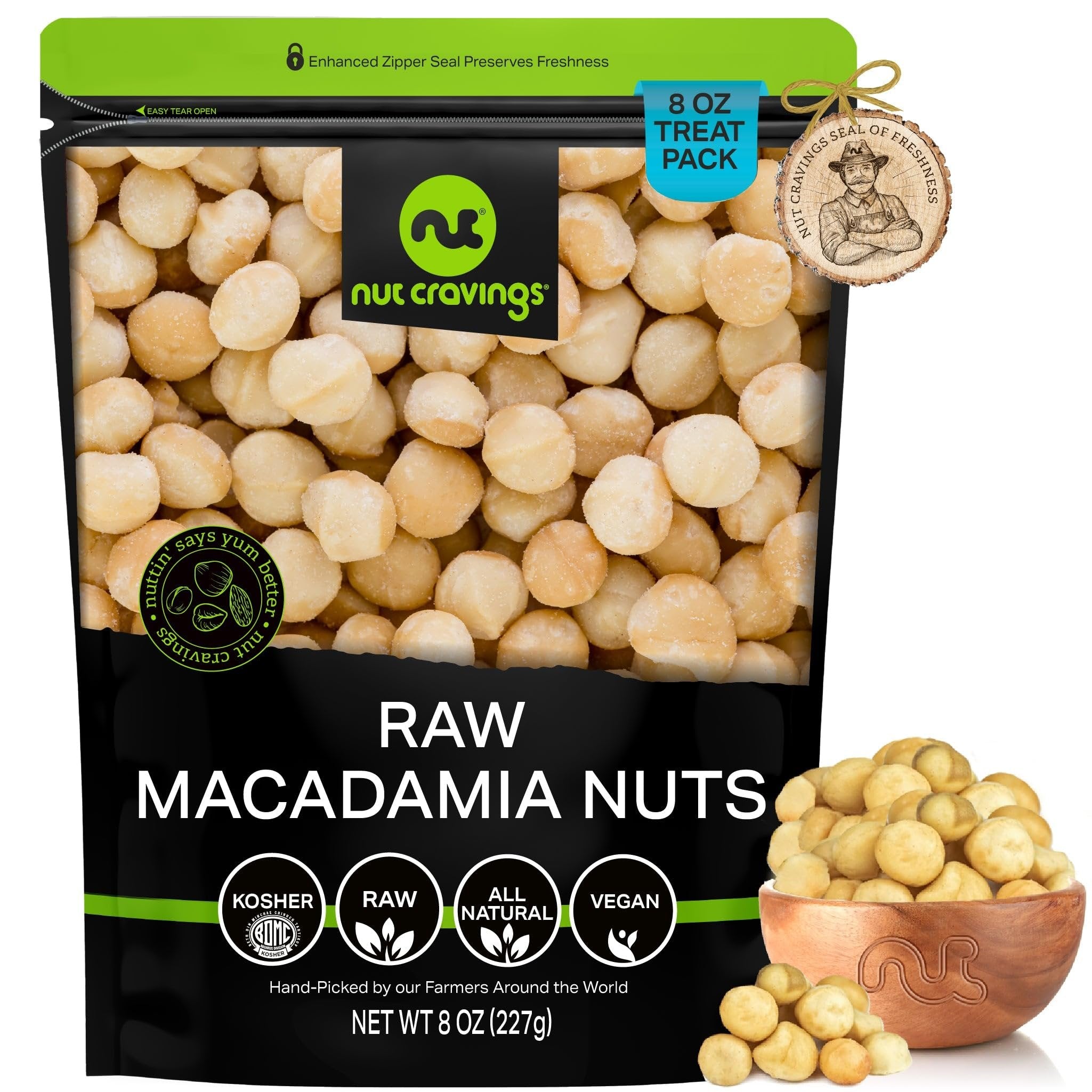 Raw Macadamia Nuts (8 oz)