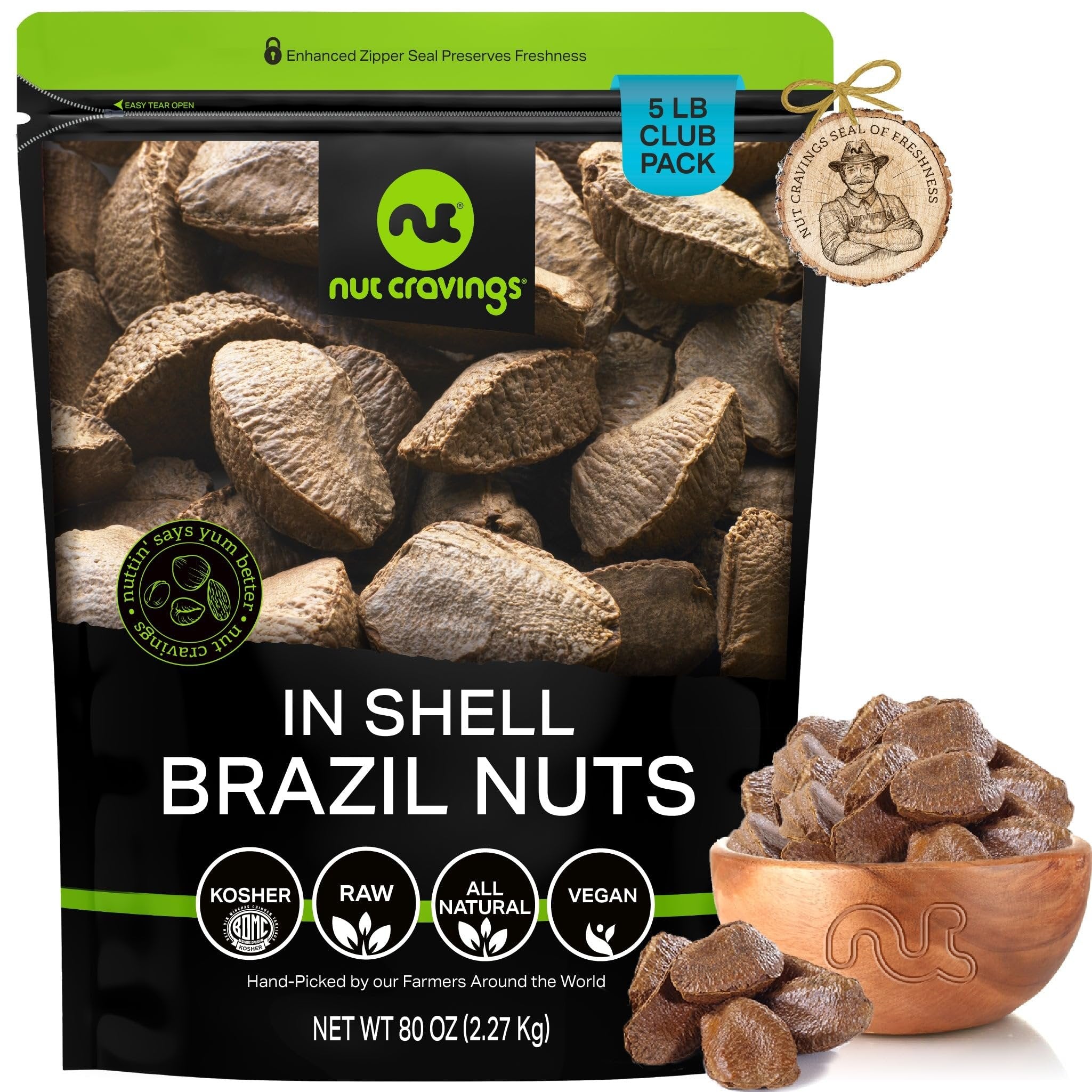 Raw Brazil Nuts In Shell
