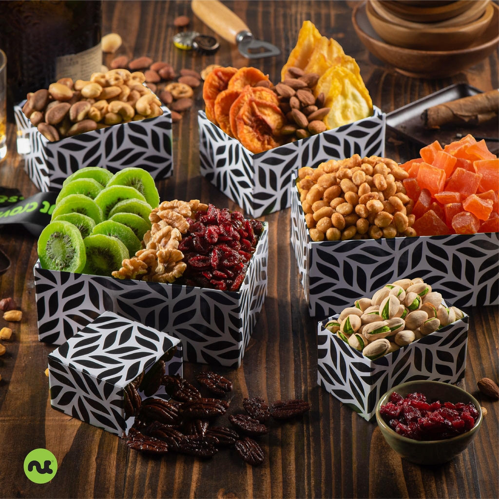 Leaf Pattern Fruit & Nut Gift Tower NCG100018