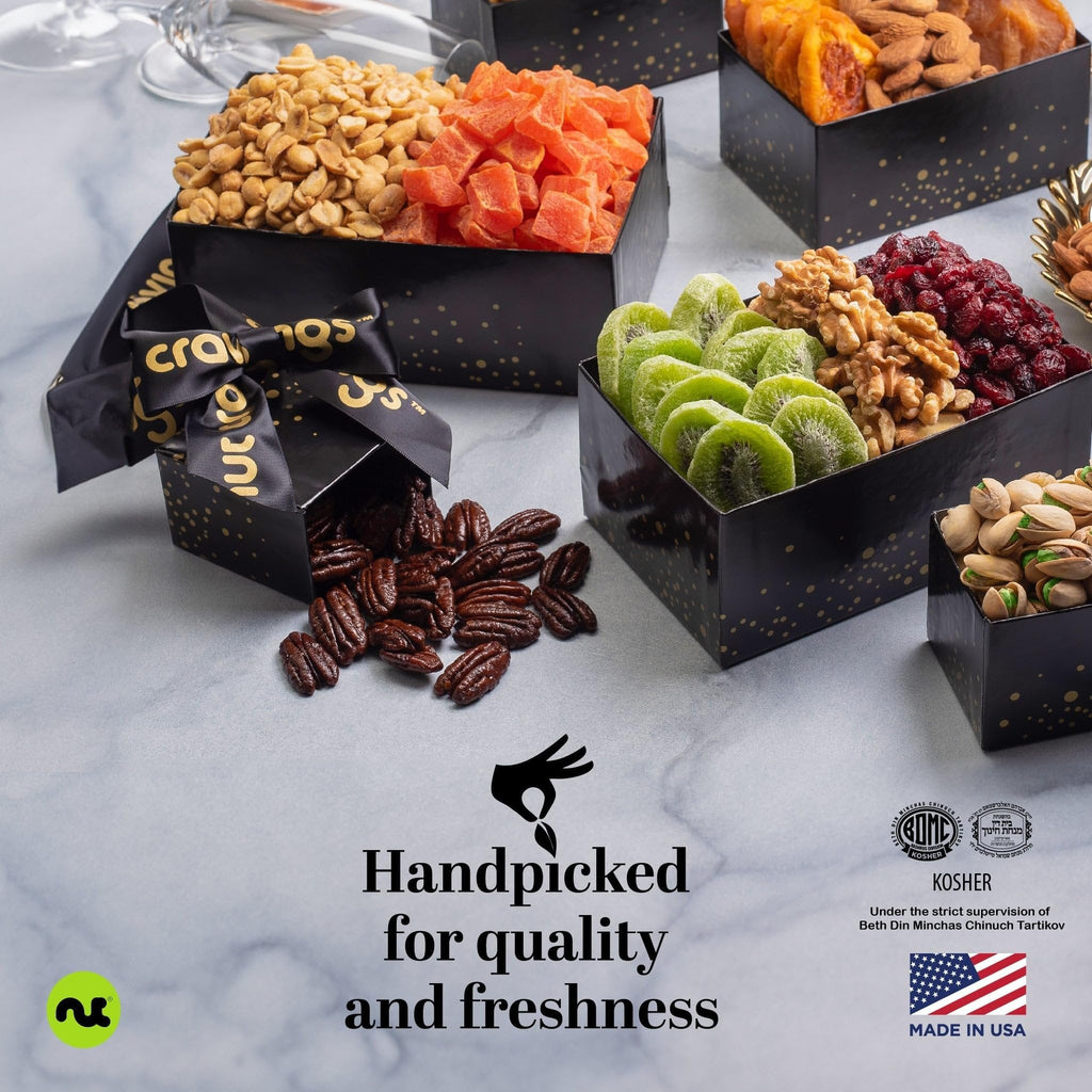 Happy Holiday Nut and Fruit Gift Tower NCG100044