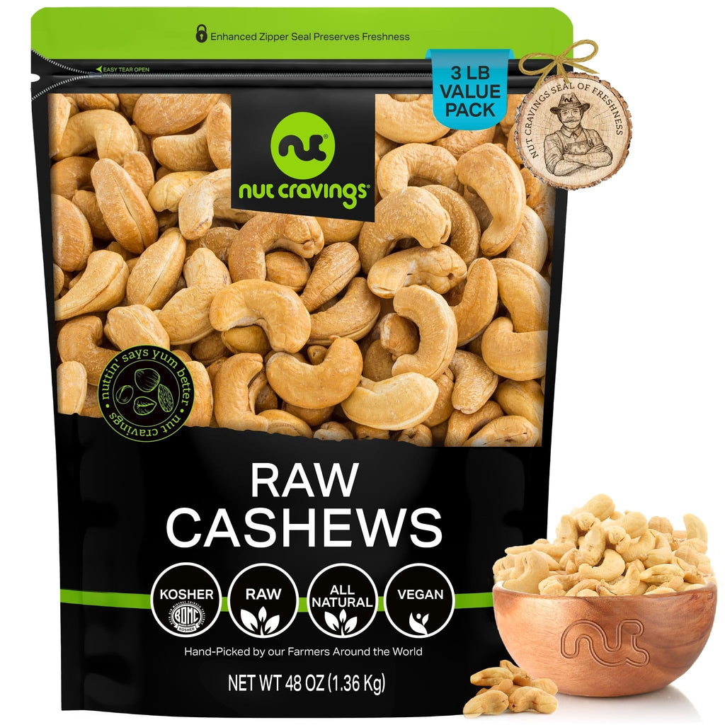 Raw Whole Cashews, Unsalted, Shelled