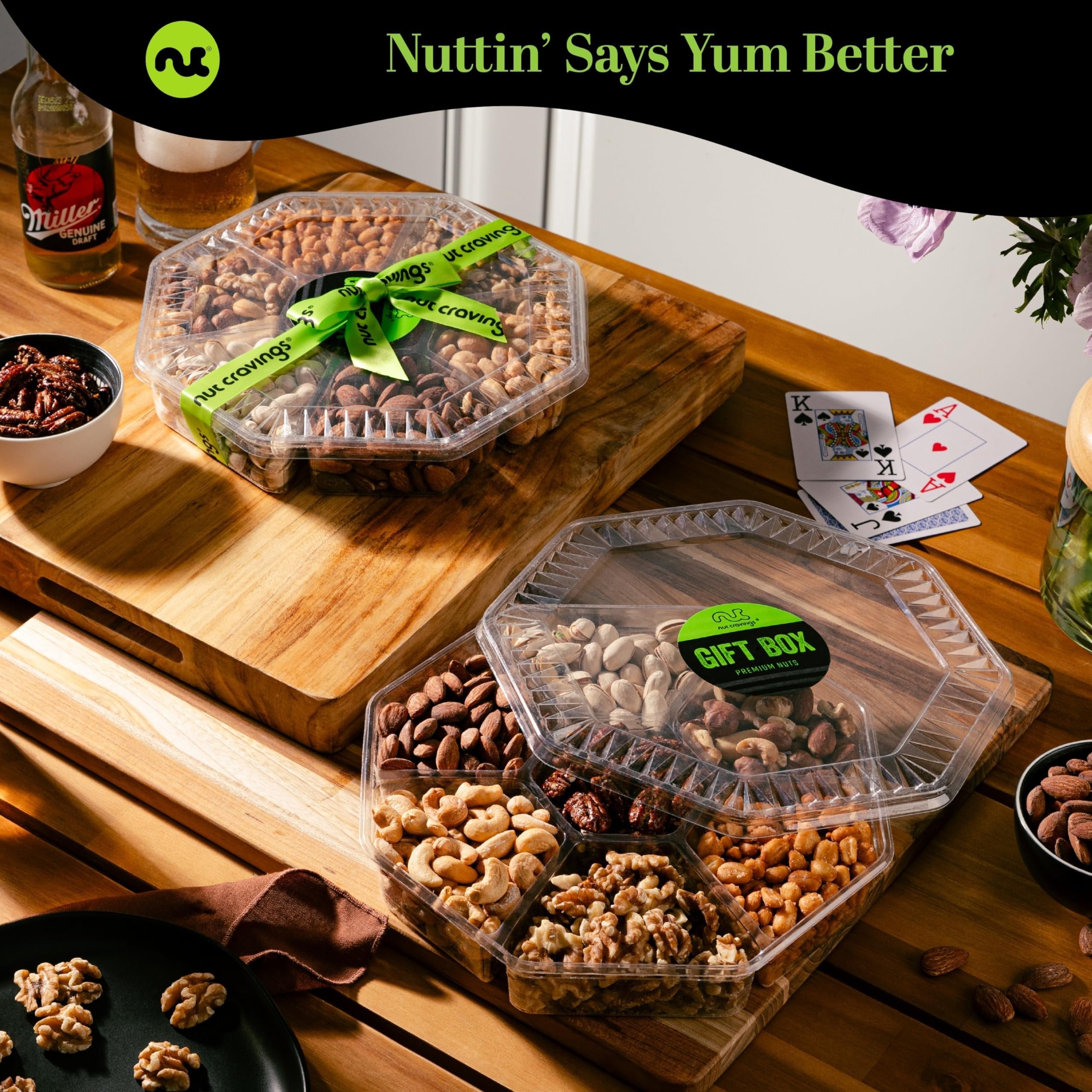 Brown Sectional Box Mixed Nuts  X-Large NCG100037