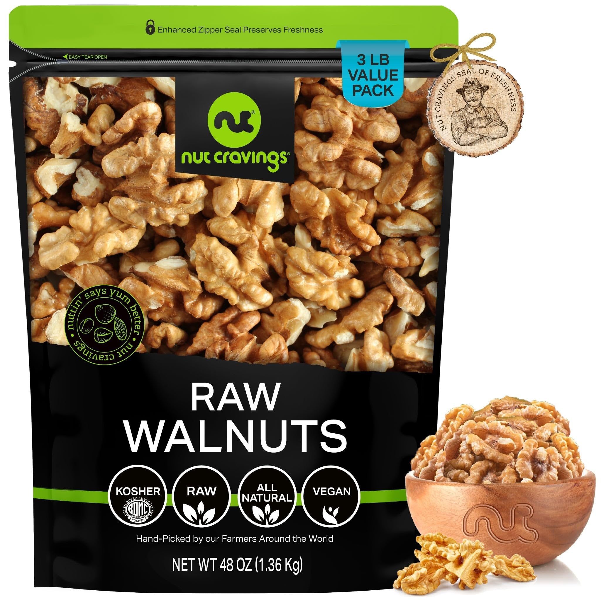 Raw Walnuts Halves & Pieces