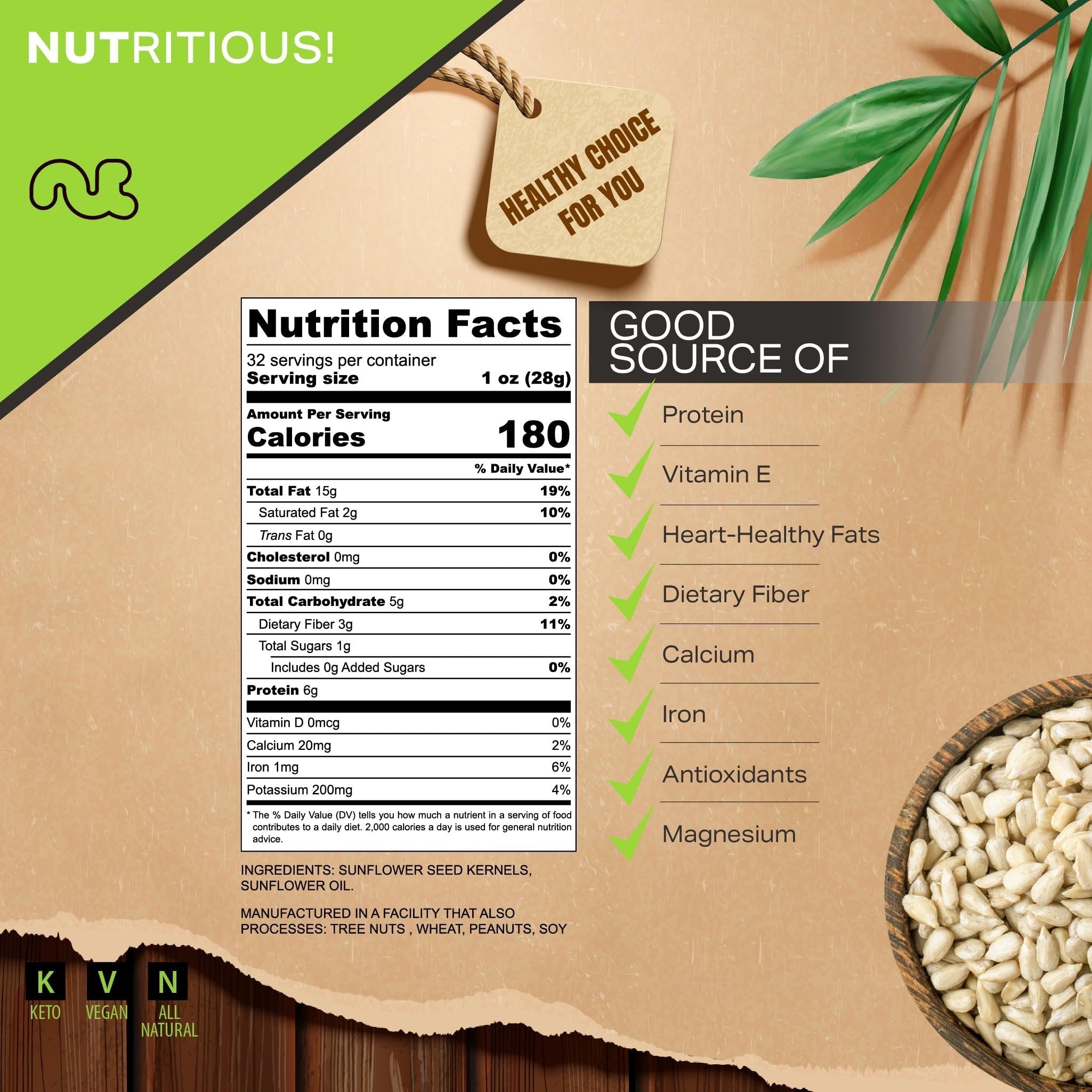 Roasted Sunflower Seeds Unsalted