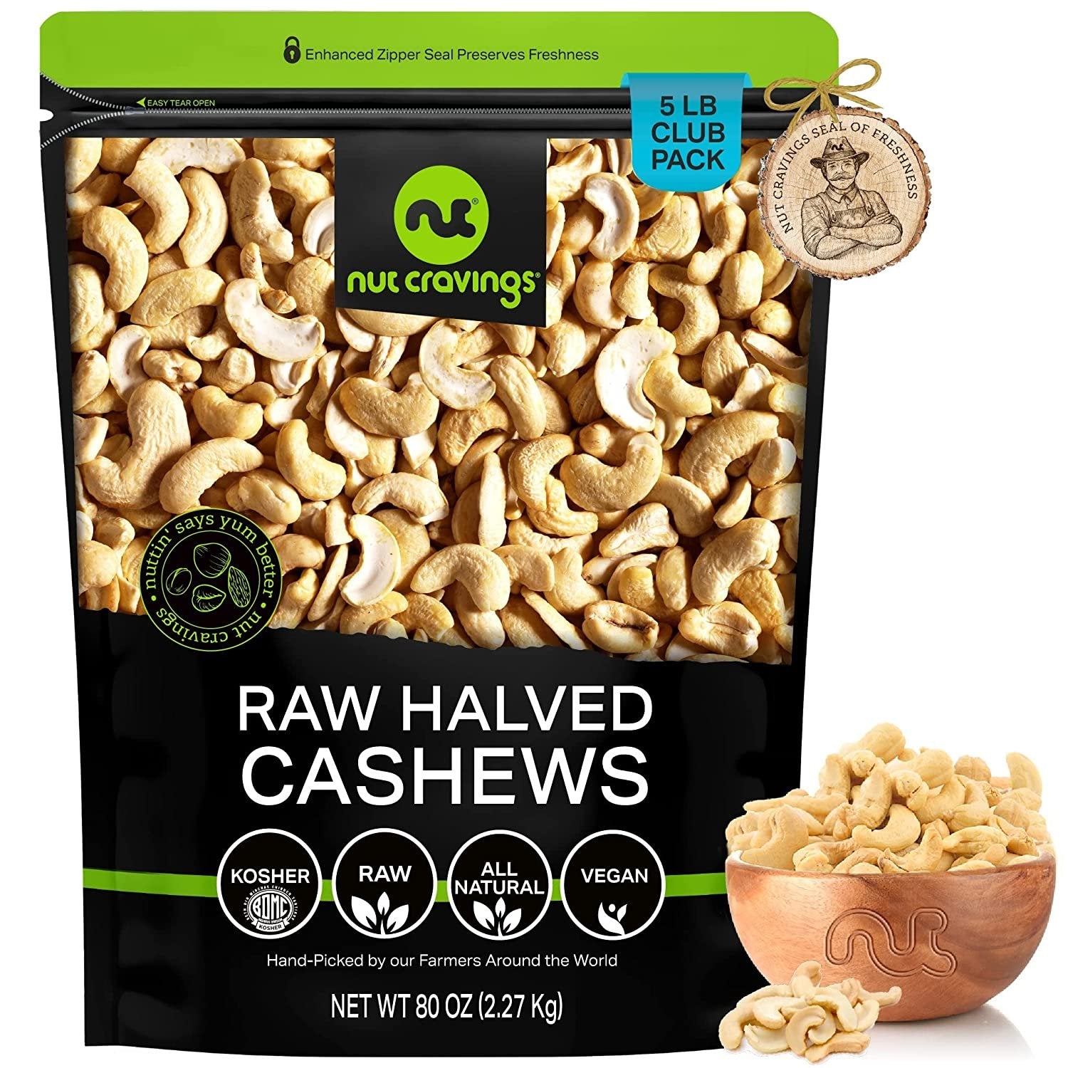 Raw Halved Cashews