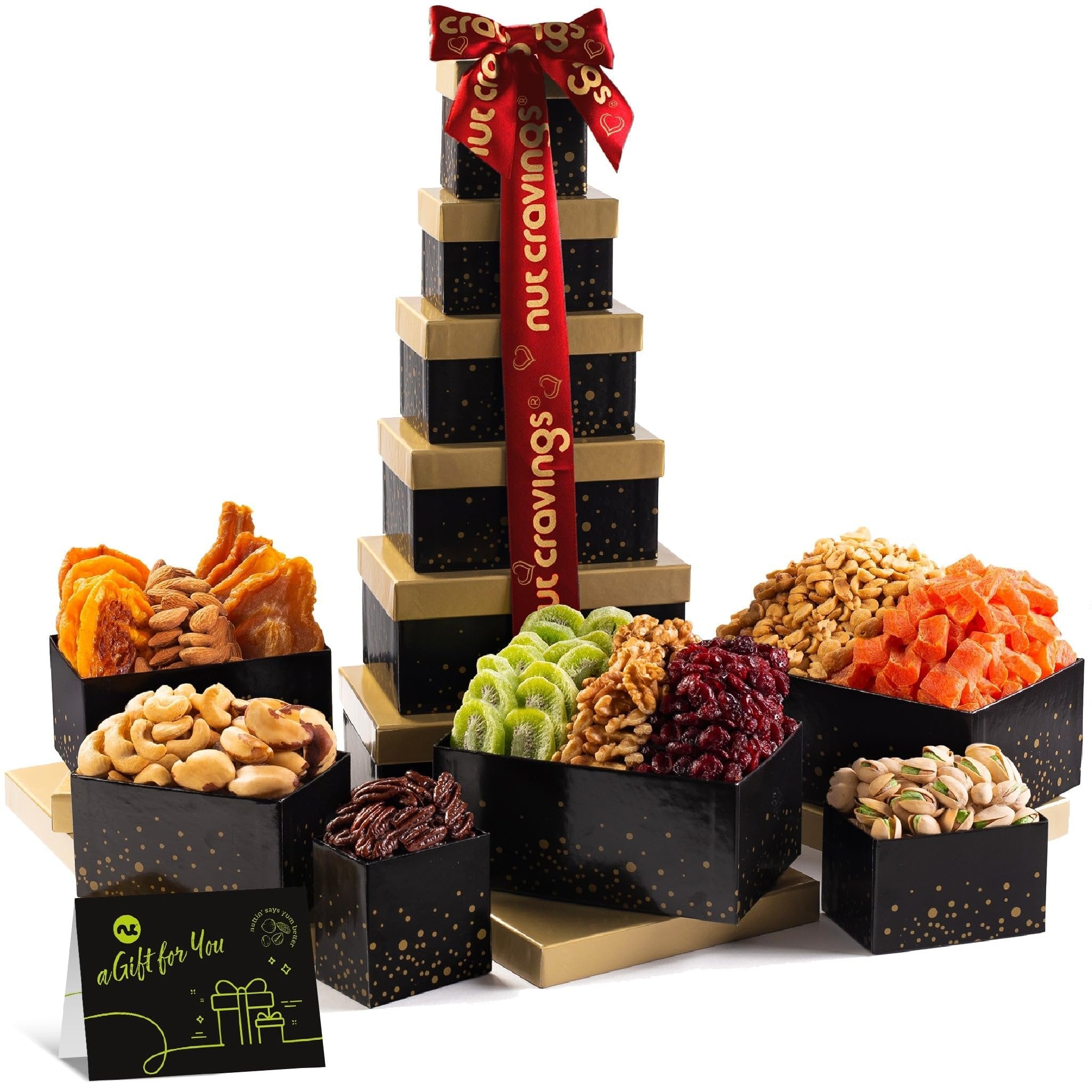 Red Ribbon Holiday Fruit & Nut Tower NCG100026