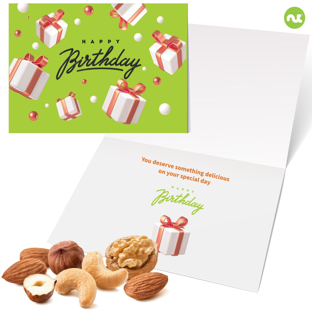 Happy Birthday Nuts & Dried Fruits Tower Gift Basket NCG100045