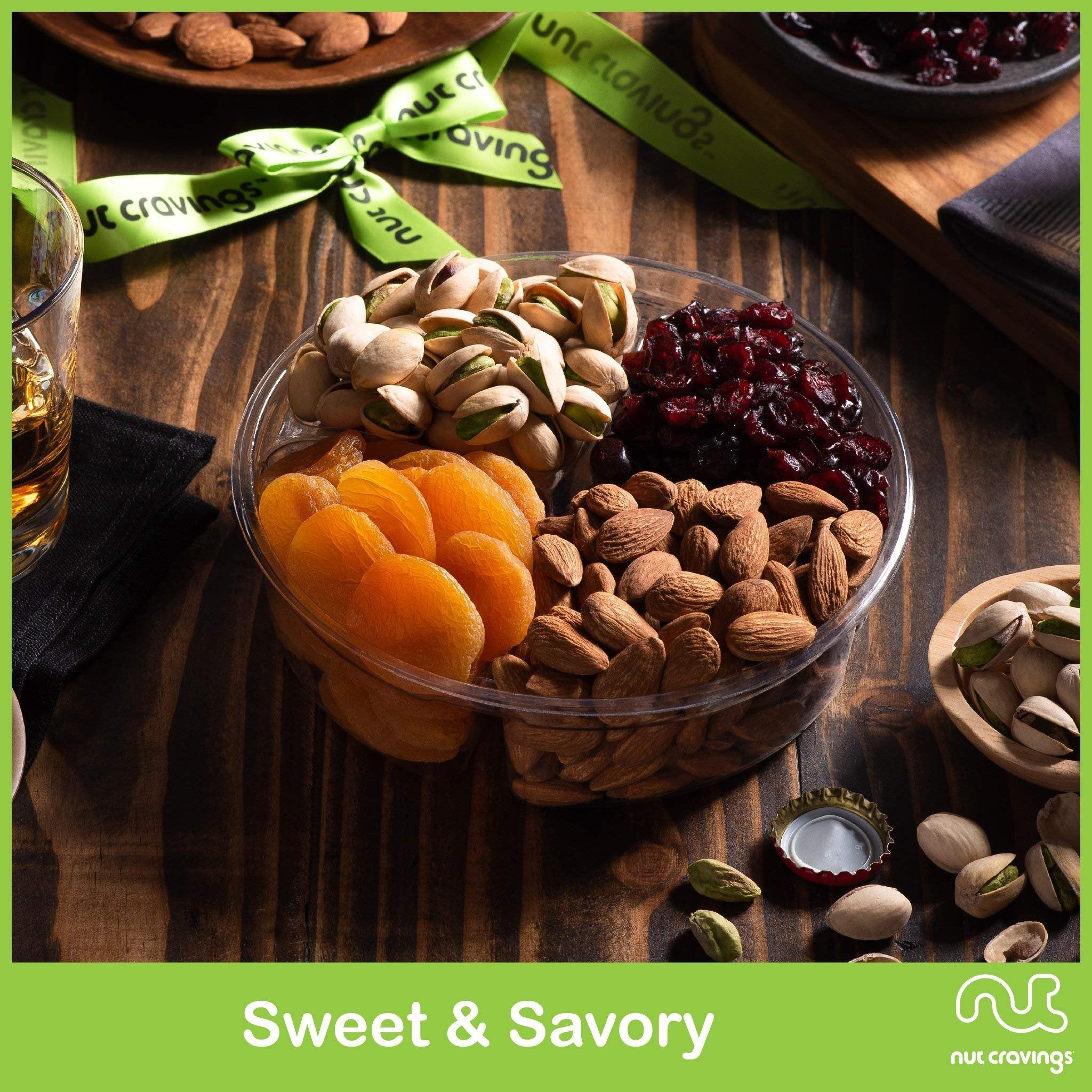 Green Ribbon Nut & Fruit Sectional Tray Medium NCG100010