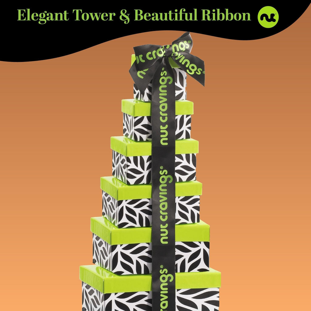 Leaf Pattern Fruit & Nut Gift Tower NCG100018