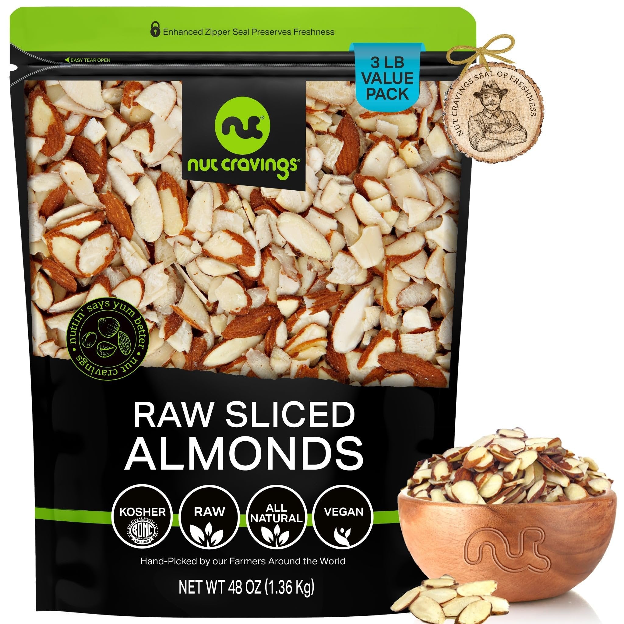 Raw Natural Sliced Almonds