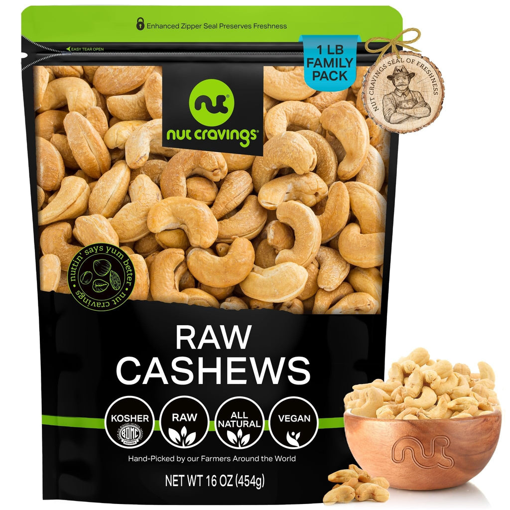 Raw Whole Cashews, Unsalted, Shelled