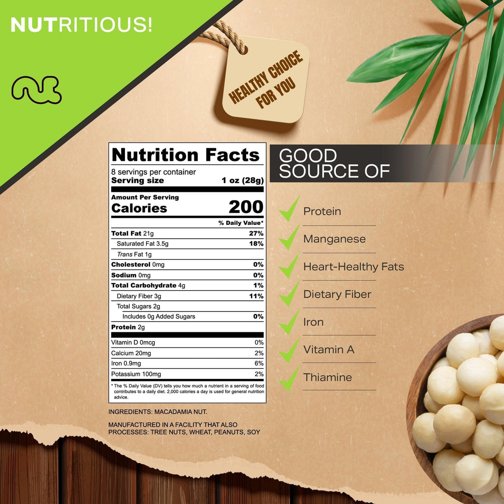 Raw Macadamia Nuts (8 oz)