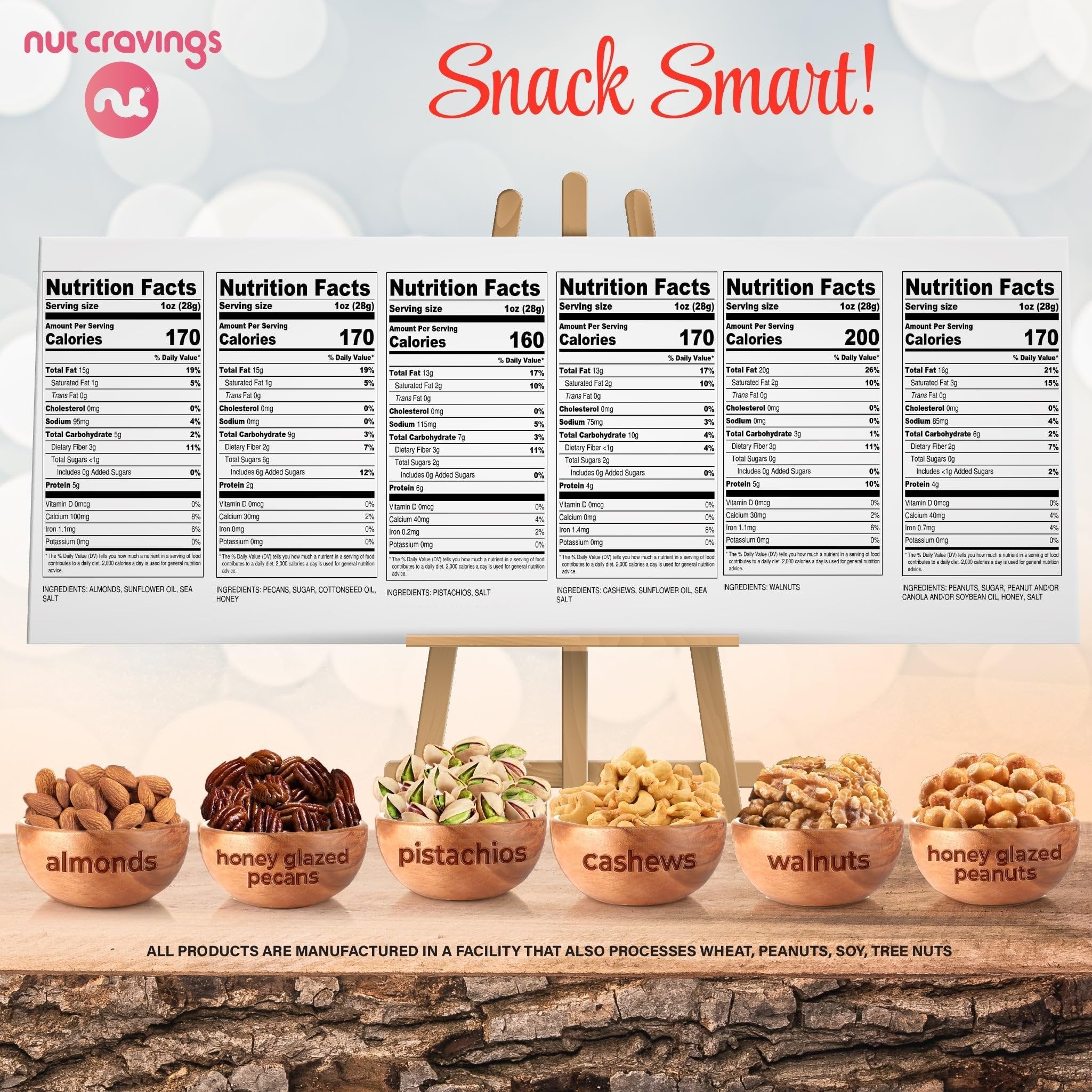 Nuts Gift Basket in Heart Box (6 Piece Assortment, 2 LB) NCG100054