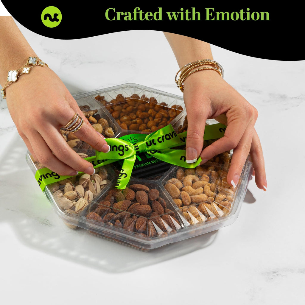 Green Ribbon Nut Sectional Tray Large NCG100056