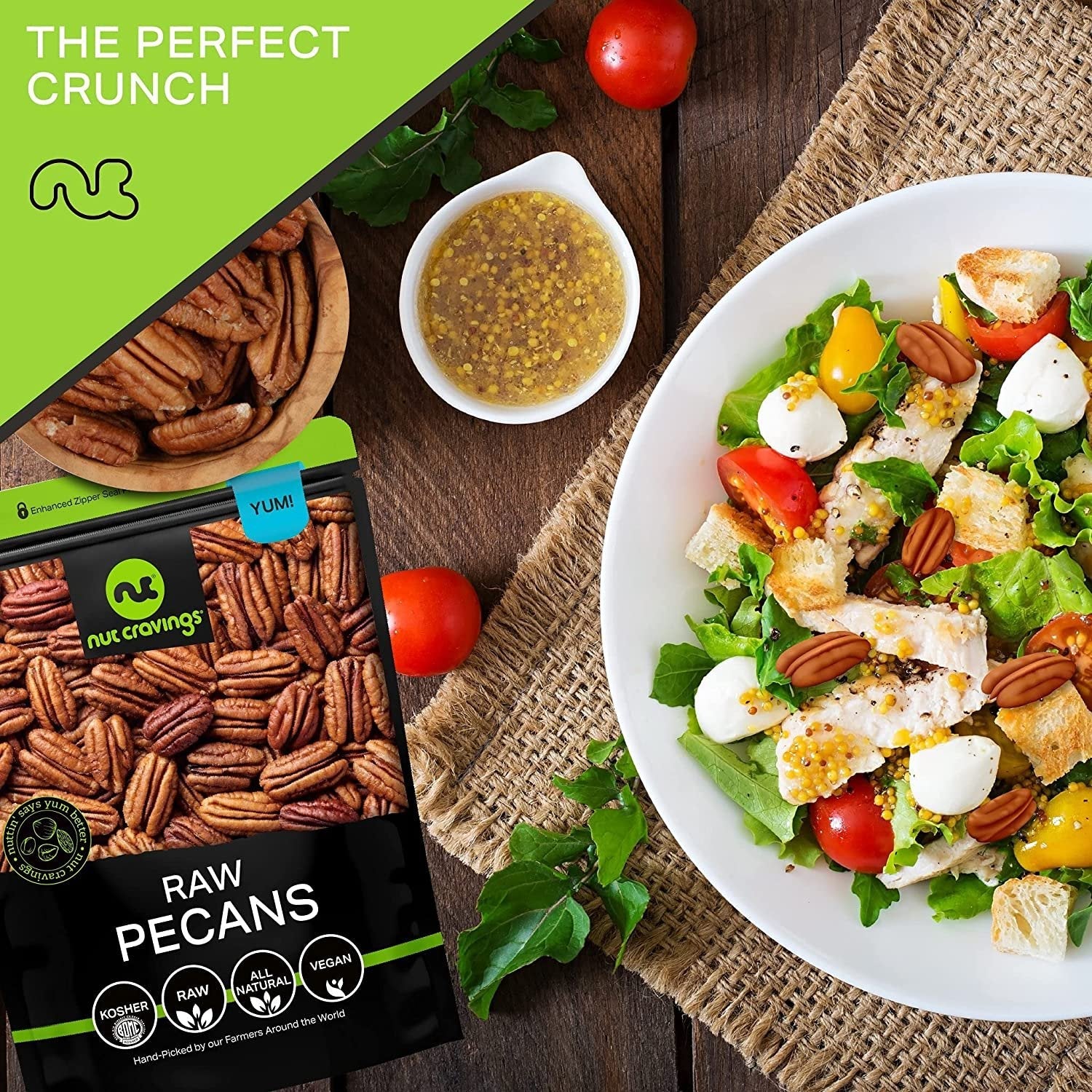 Raw Pecans Halves & Pieces, Unsalted, Shelled