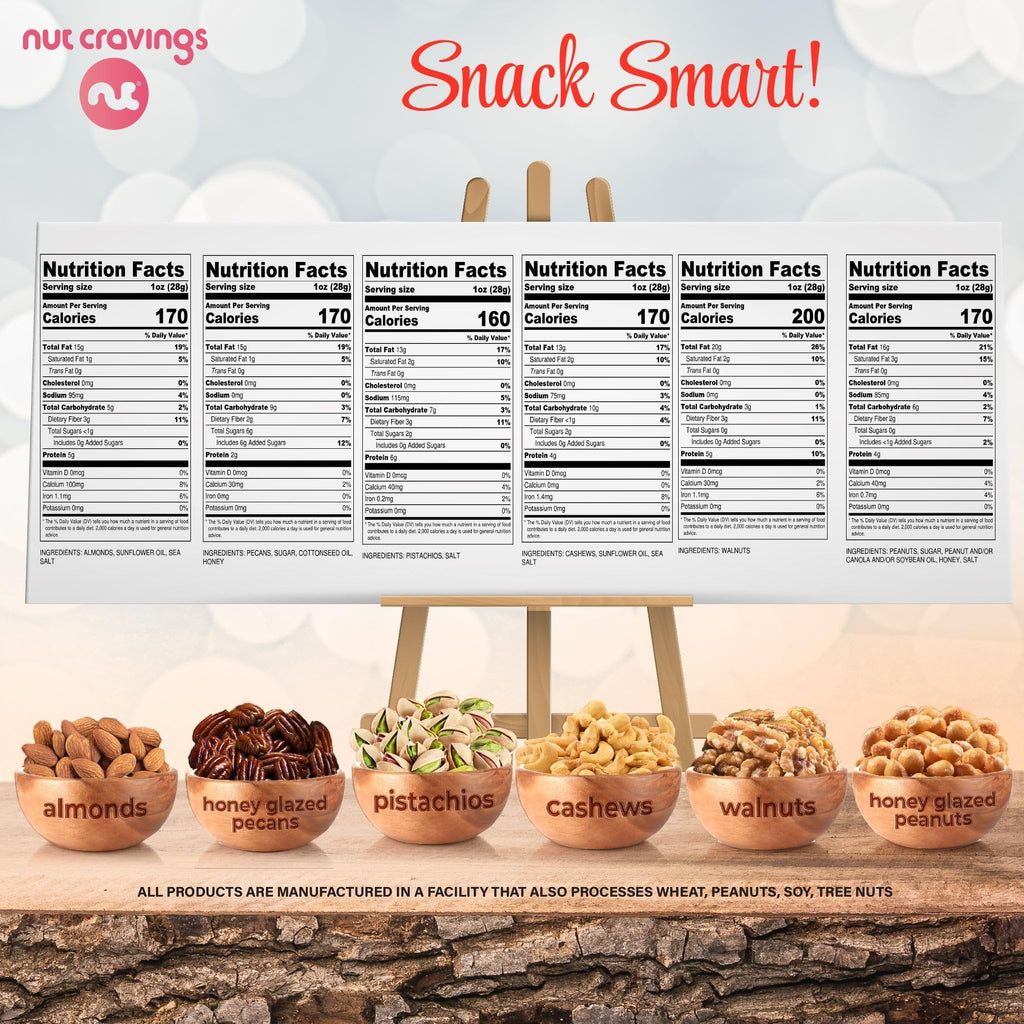 Nuts Gift Basket in Heart Box (6 Piece Assortment, 1 LB) NCG100053