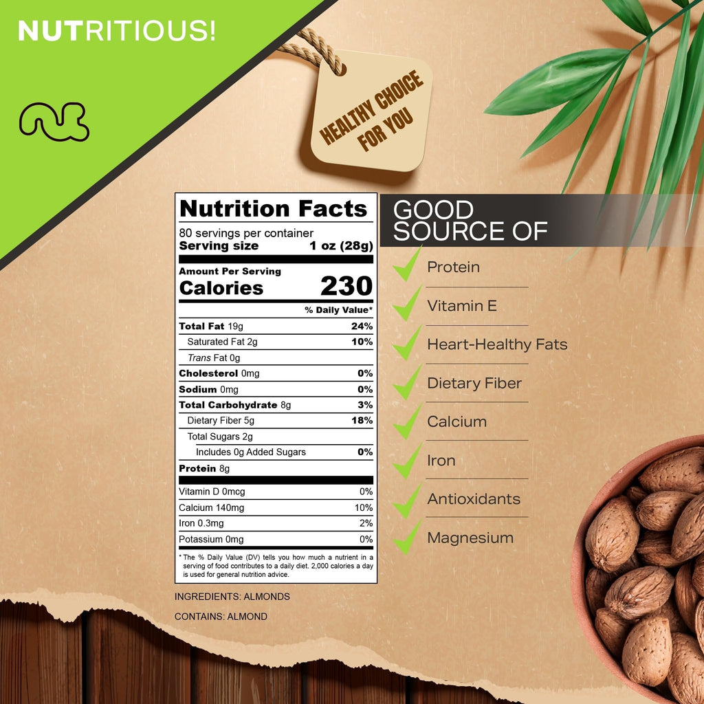 In Shell Almonds - Raw, Whole