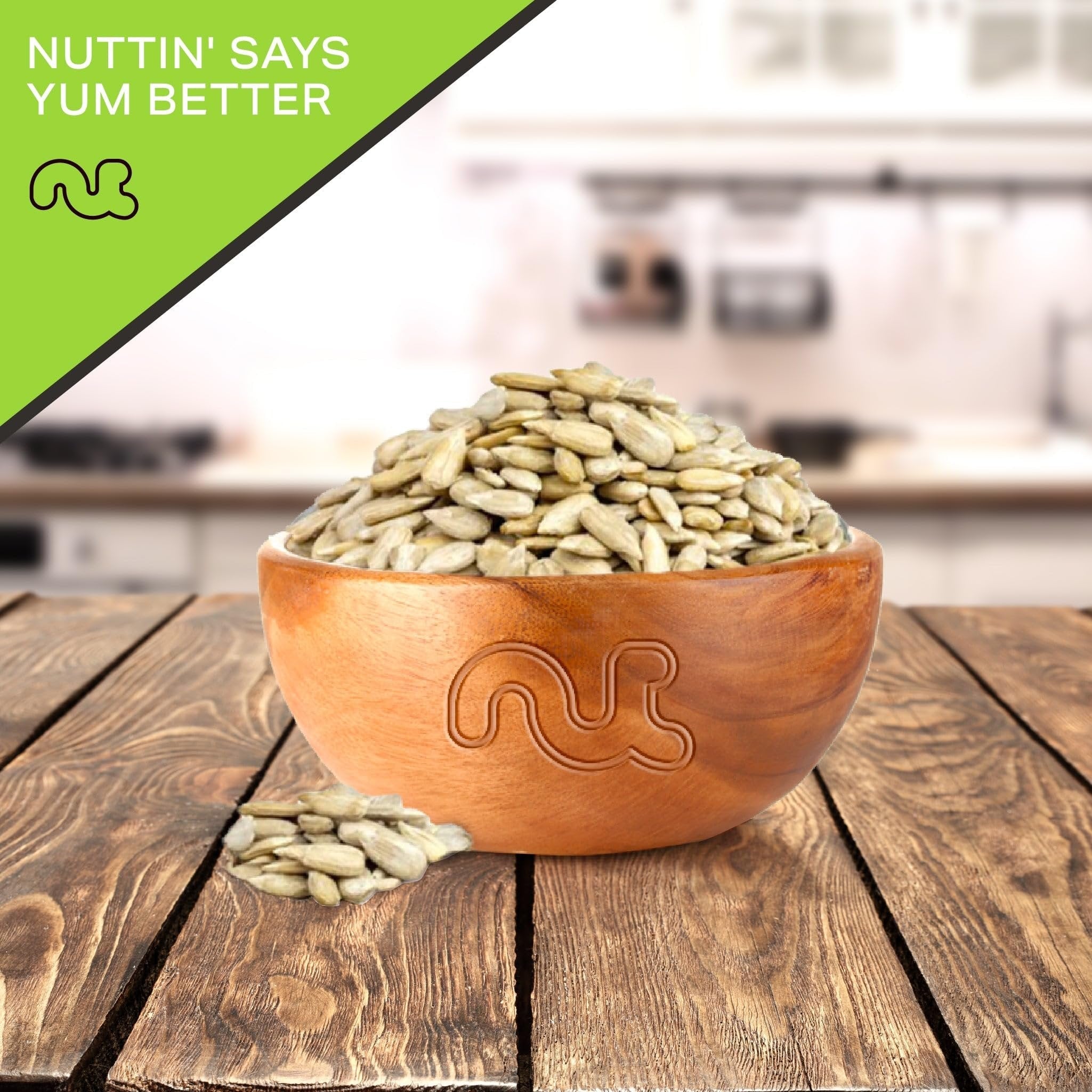 NUT CRAVINGS - Raw Sunflower Seeds Kernels to eat, Unsalted, Shelled Hulled, (32oz - 2 LB) Bulk Nuts Packed Fresh in Resealable Bag - Kosher Healthy Snack, Natural Keto - Ideal for Trail Mixed Nuts