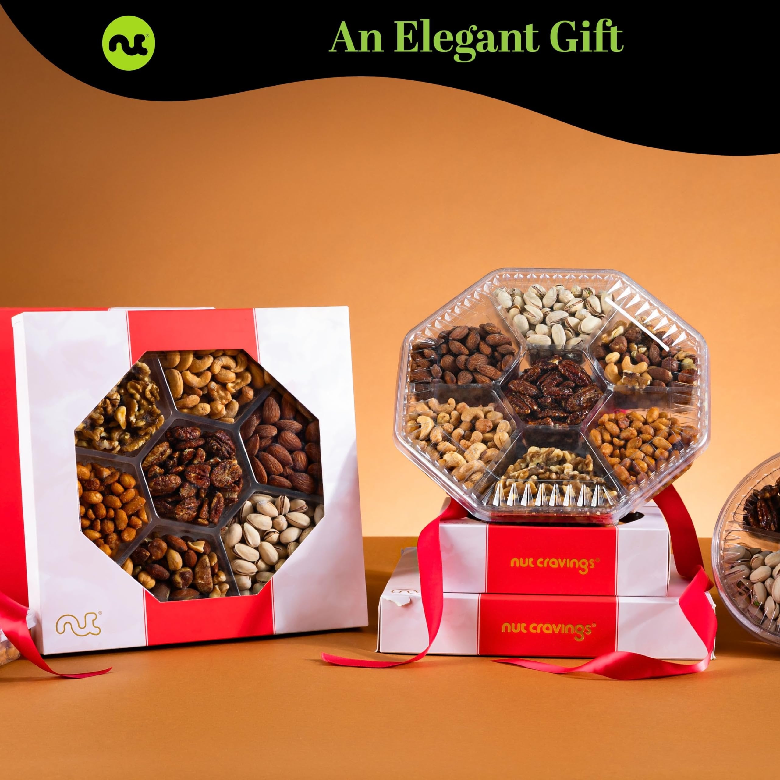 Red Box Nut Sectional Gift Tray X-Large NCG100003