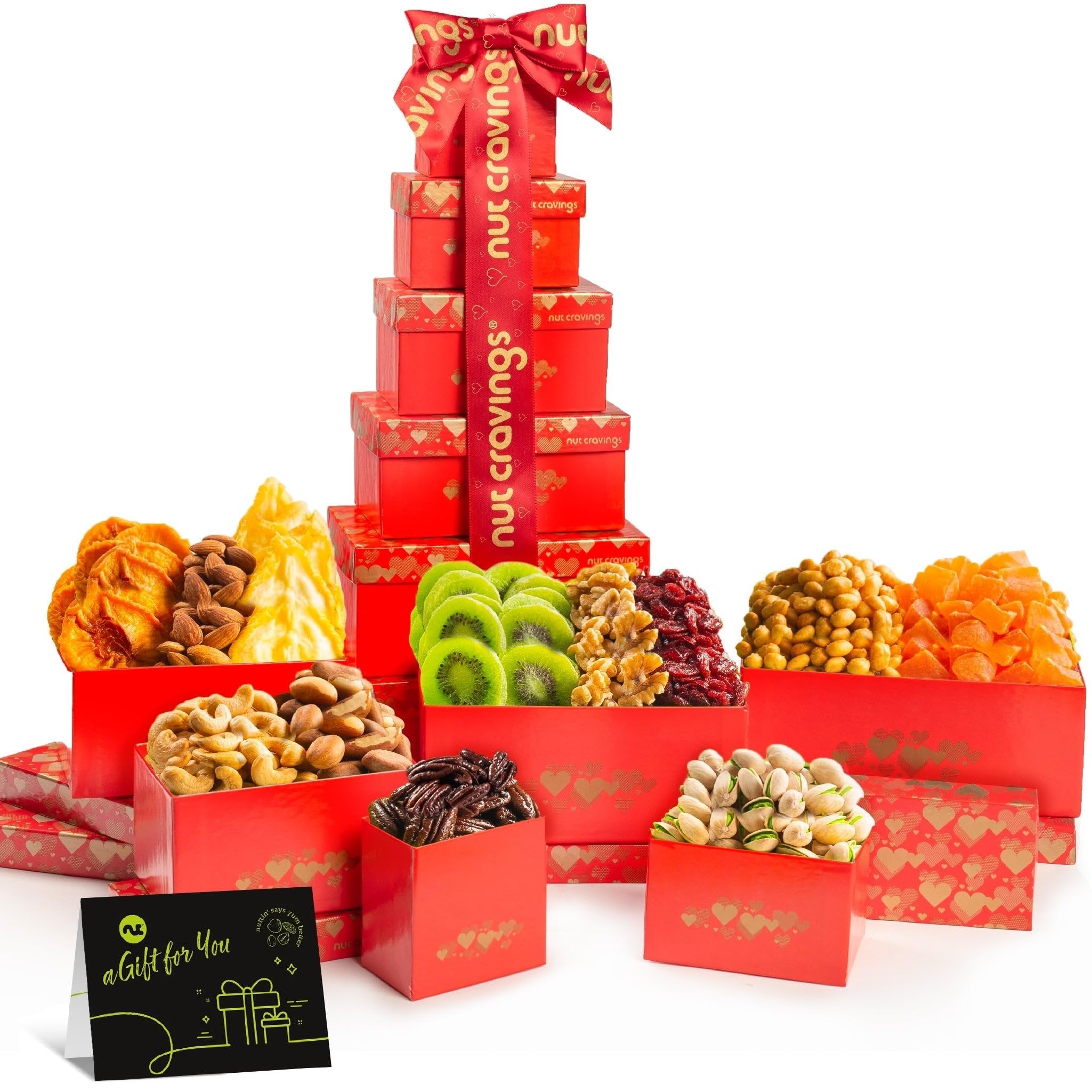 Red Heart Holiday Fruit & Nut Gift Tower NCG100027